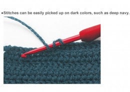 Tulip - "Etimo" Red Crochet Hook with Cushion Grip - Various Sizes