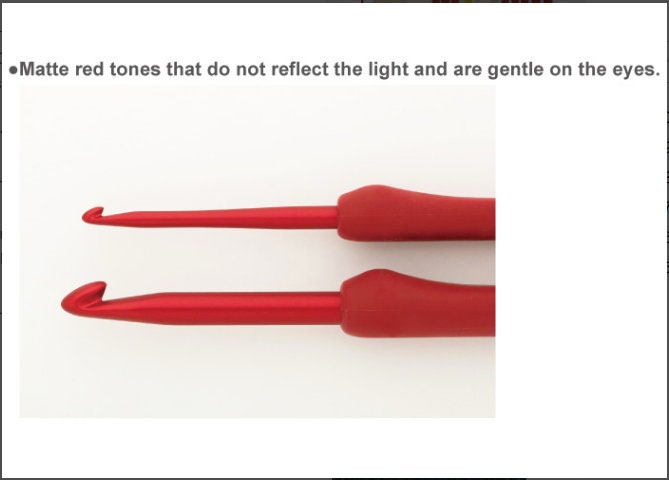 Tulip - "Etimo" Red Cushion Grip Crochet Hooks Set