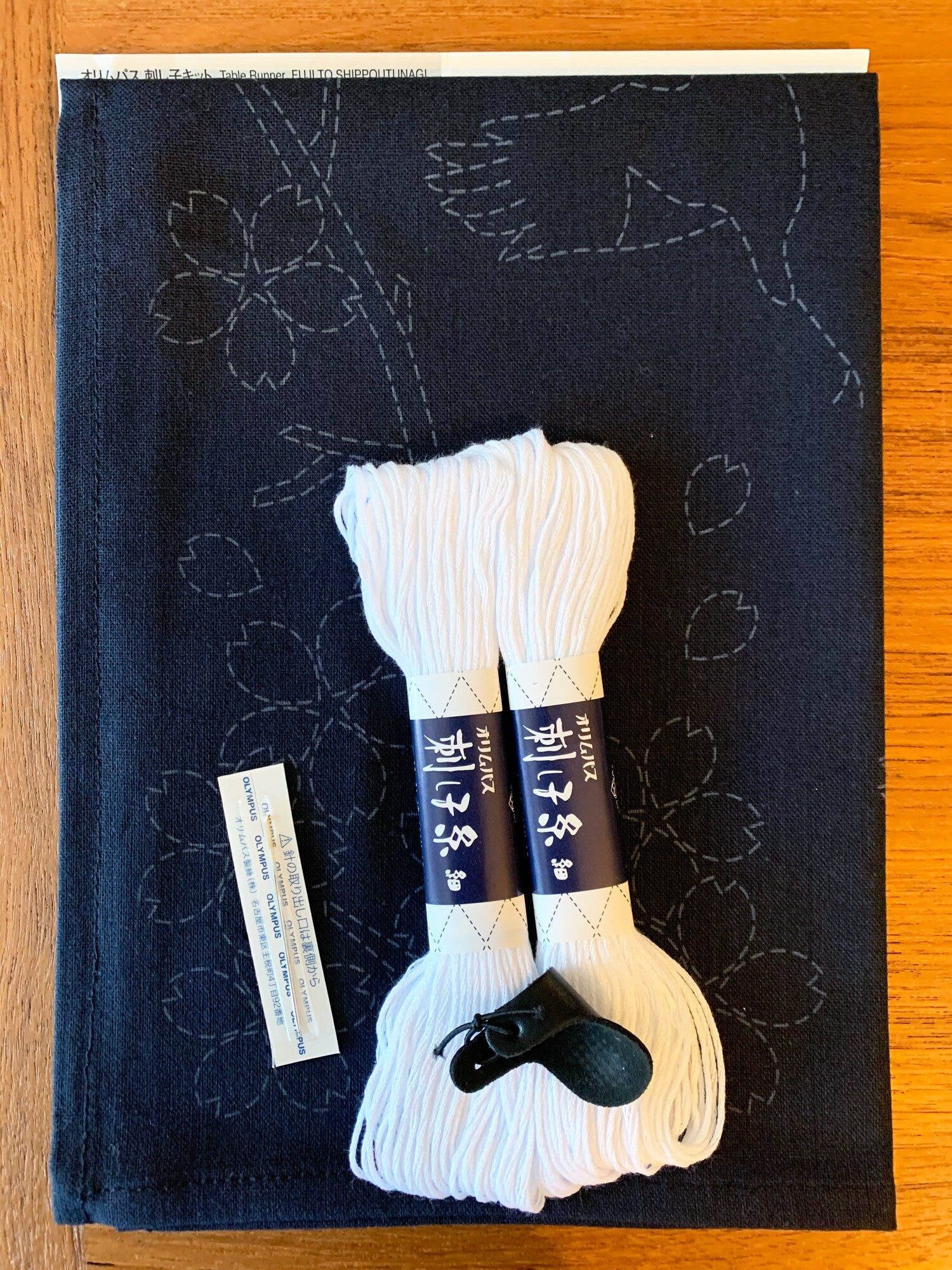 Olympus - Table Runner Sashiko Sampler Kit - Navy