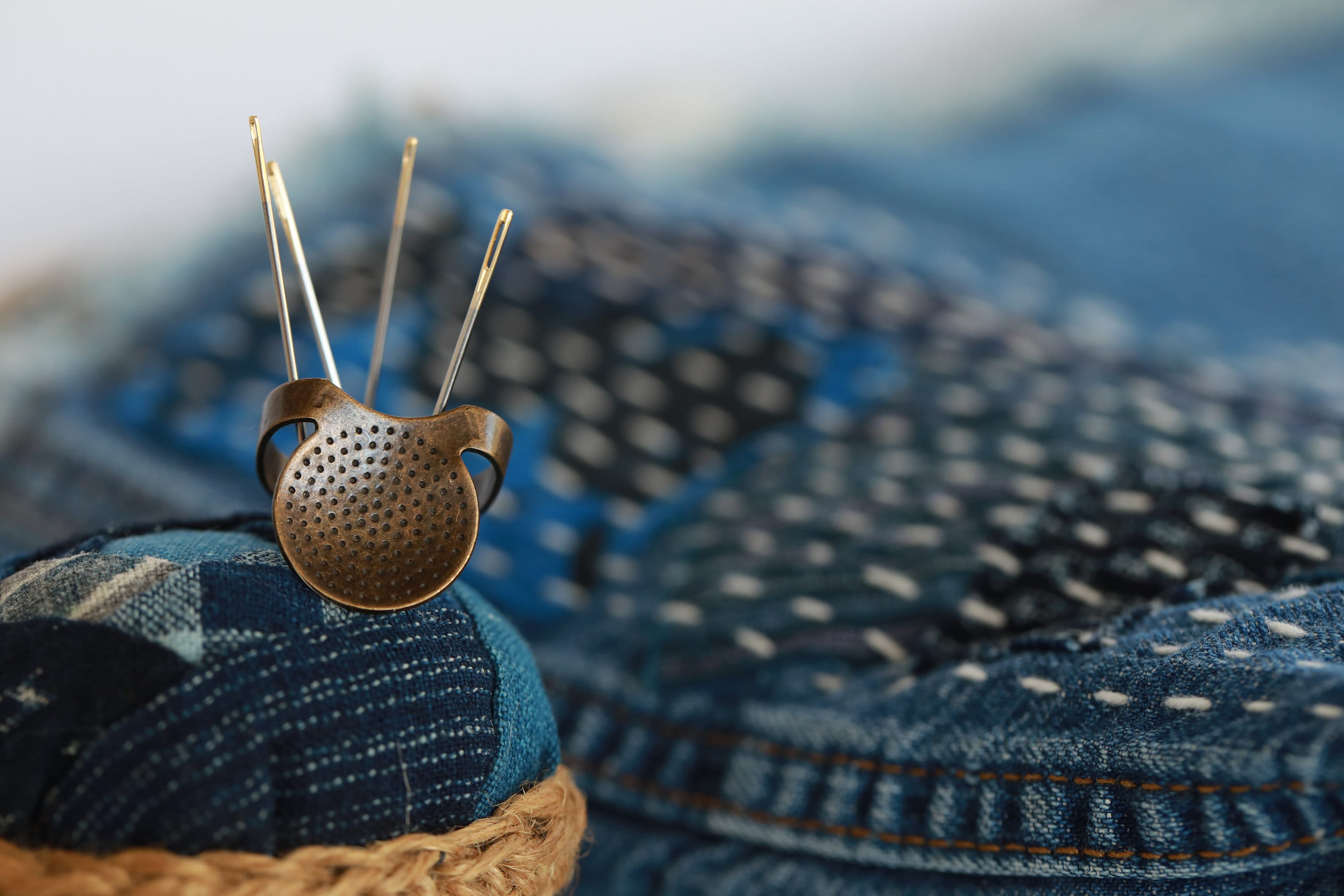 Little House Japanese Sashiko Palm Ring Thimble