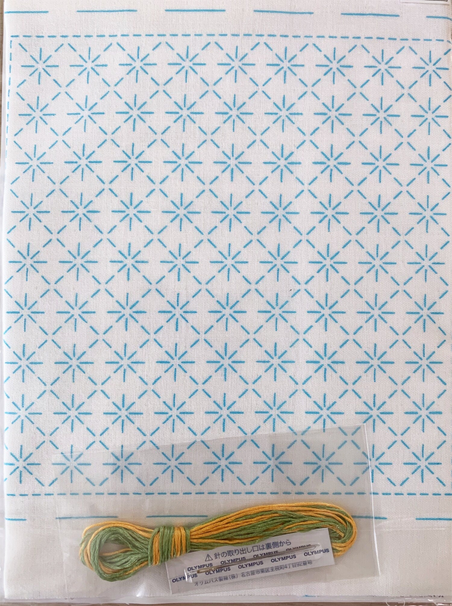 Olympus - Pineapple Sashiko Handkerchief Sampler Kit - White