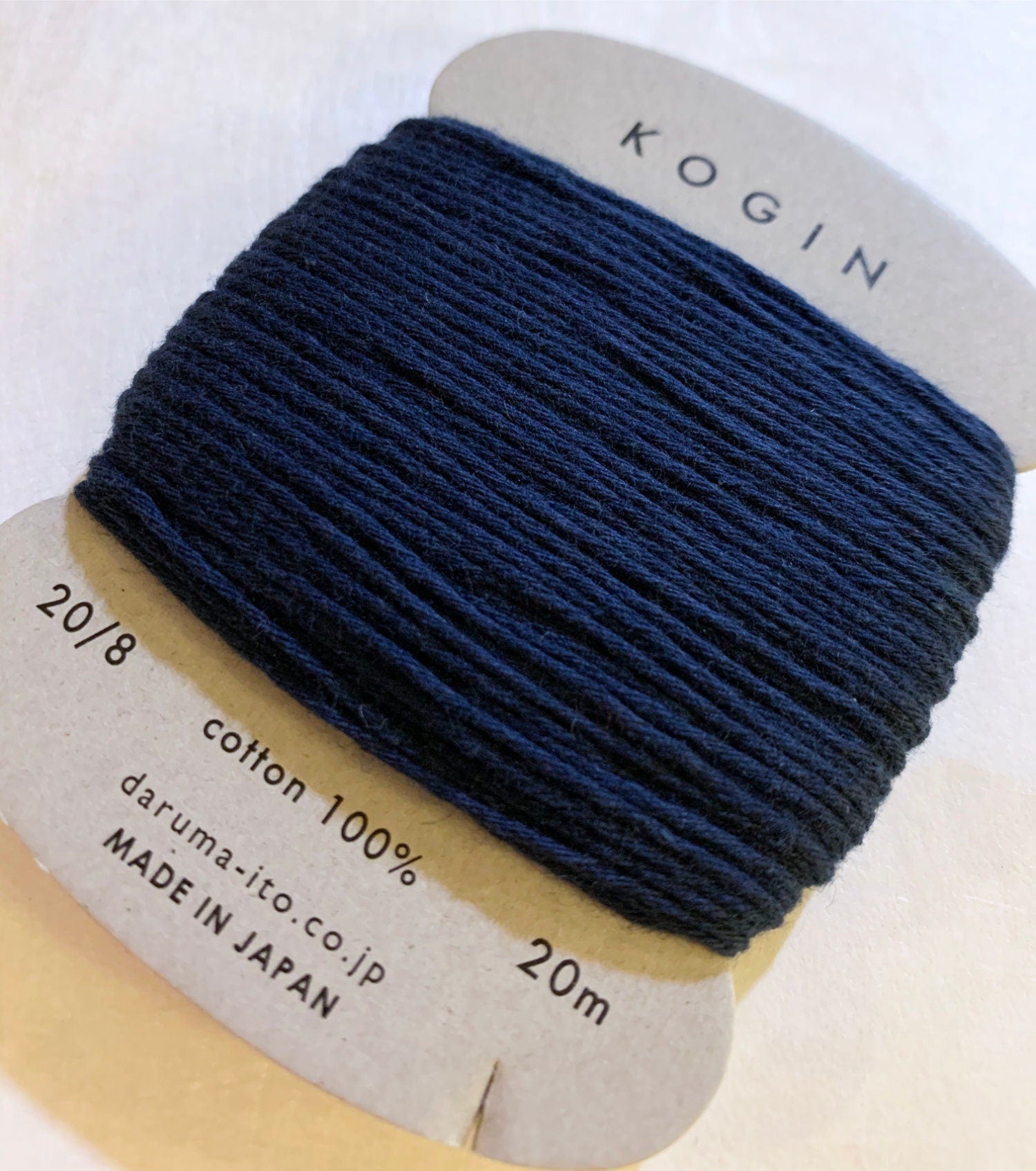 Daruma - Cotton Kogin Thread 20m Card 20/8 - #7 Indigo Blue