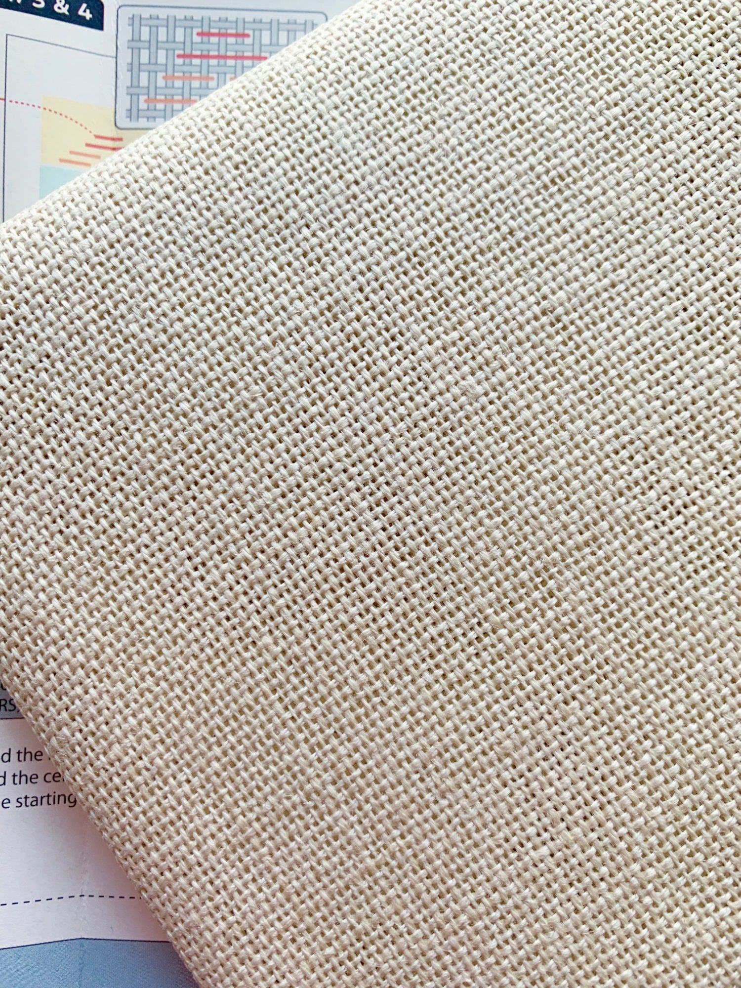 Daruma - Linen Kogin Cloth - Ecru