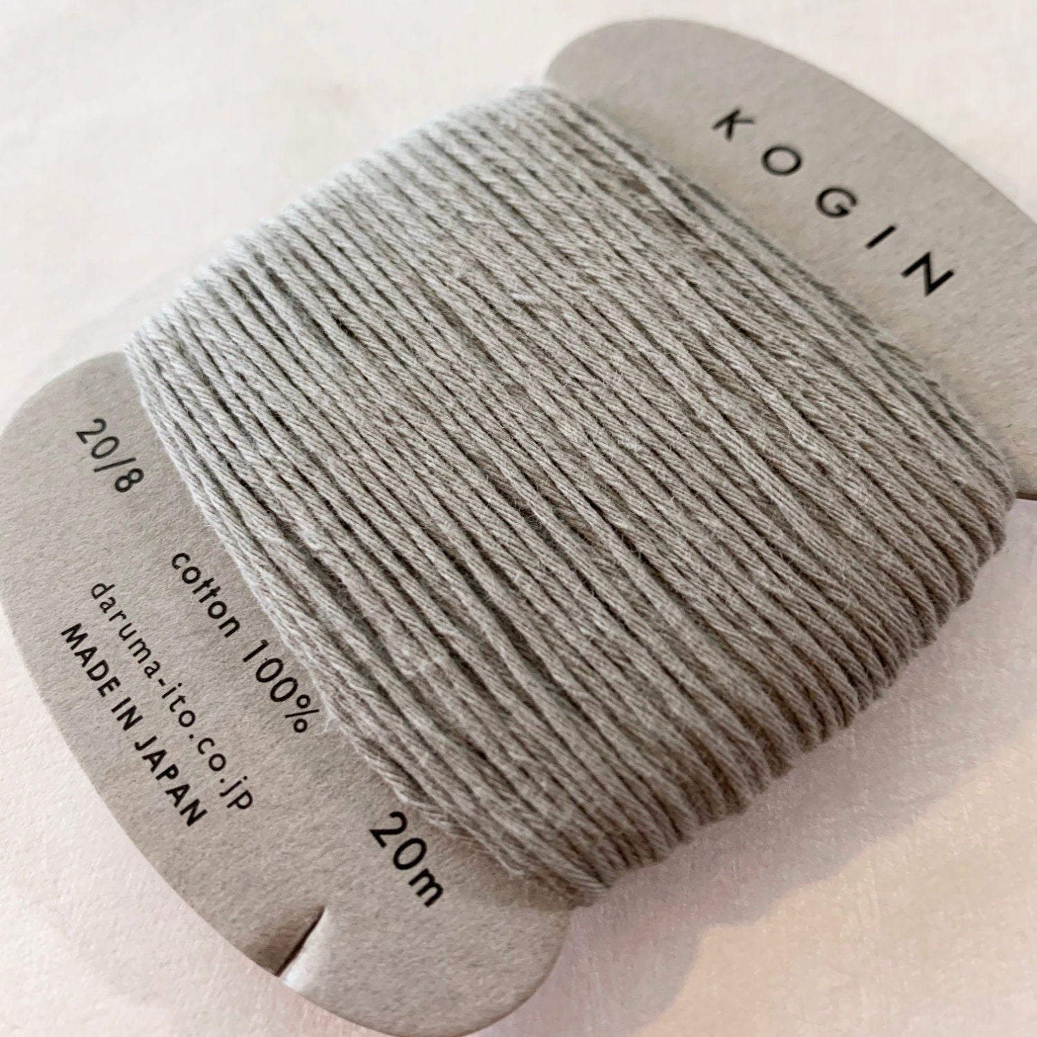 Daruma - Cotton Kogin Thread 20m Card 20/8 - #10 Gray
