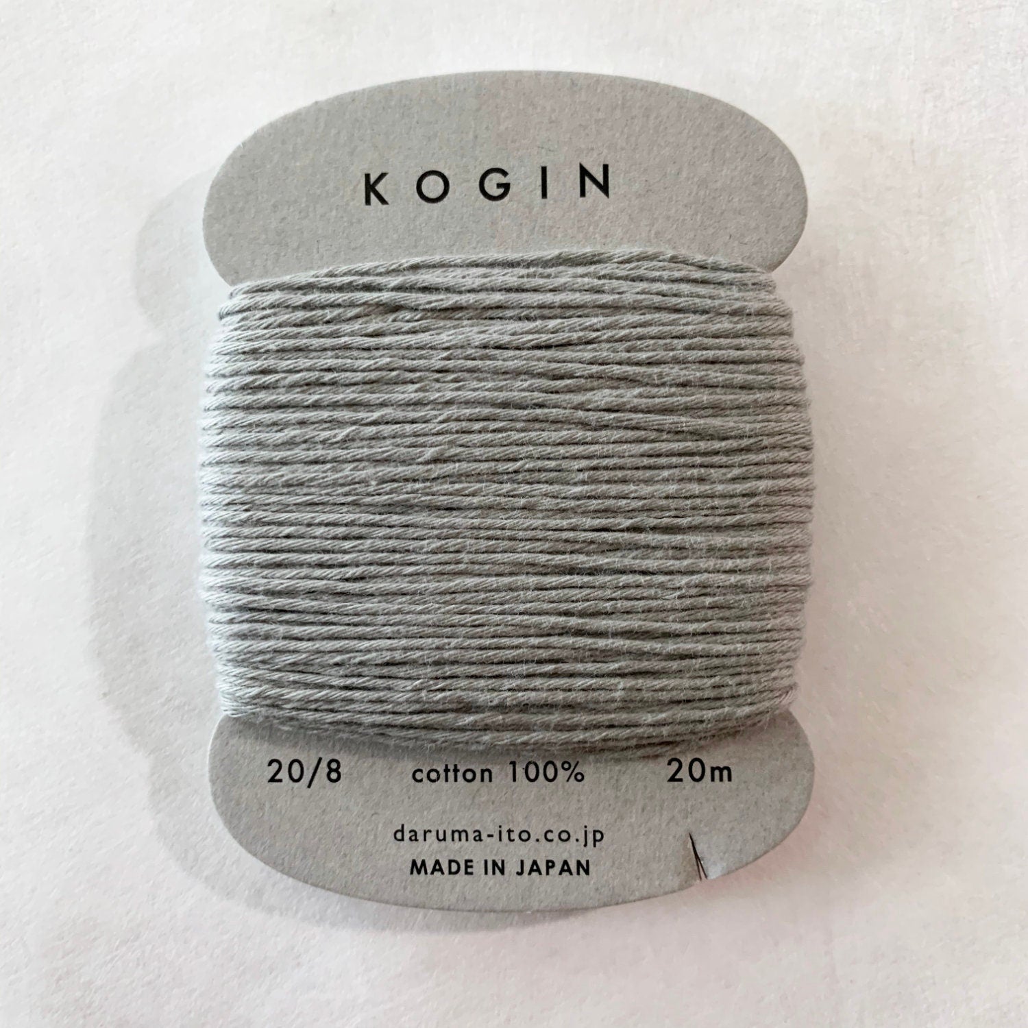 Daruma - Cotton Kogin Thread 20m Card 20/8 - #10 Gray