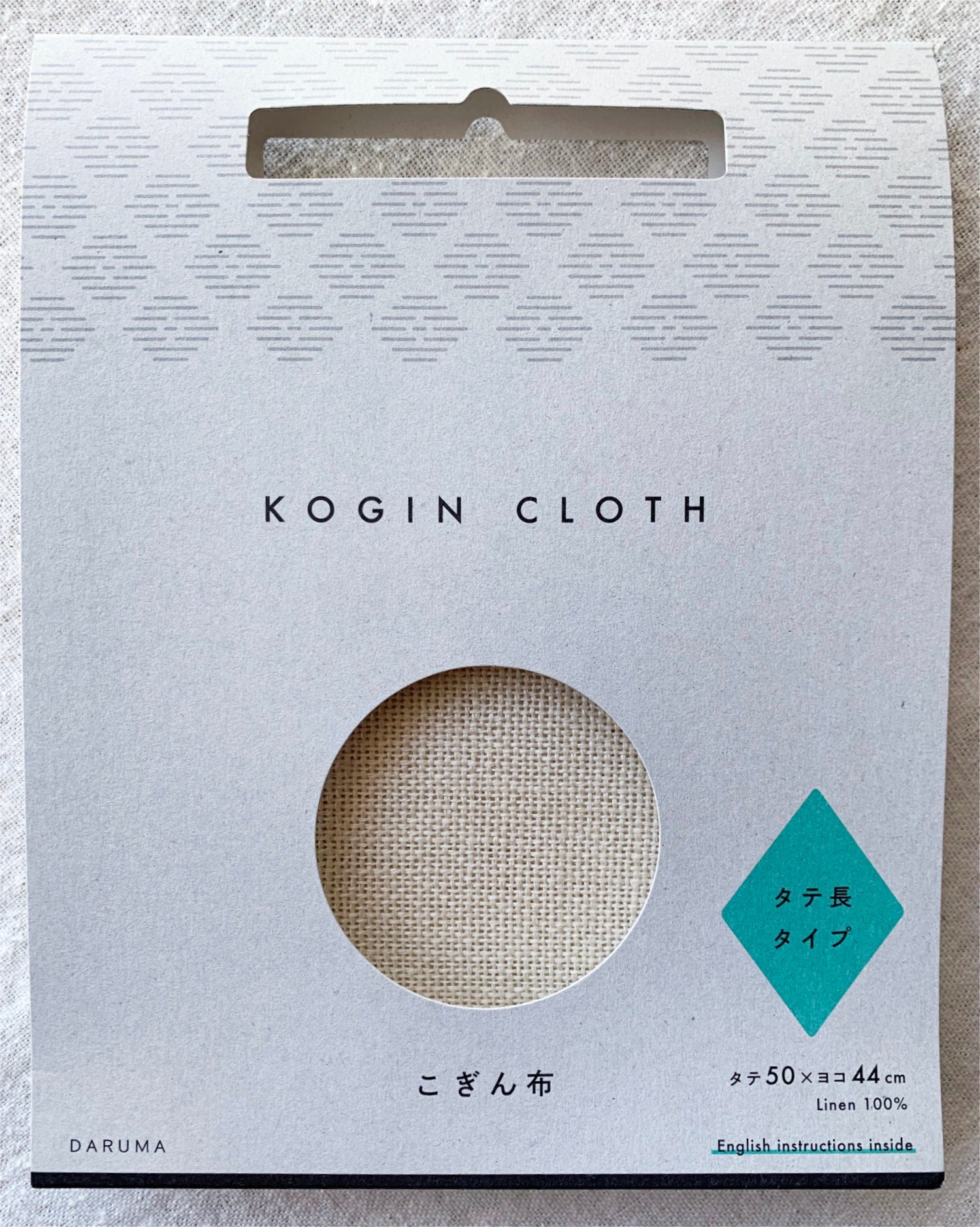 Daruma - Linen Kogin Cloth - Ecru
