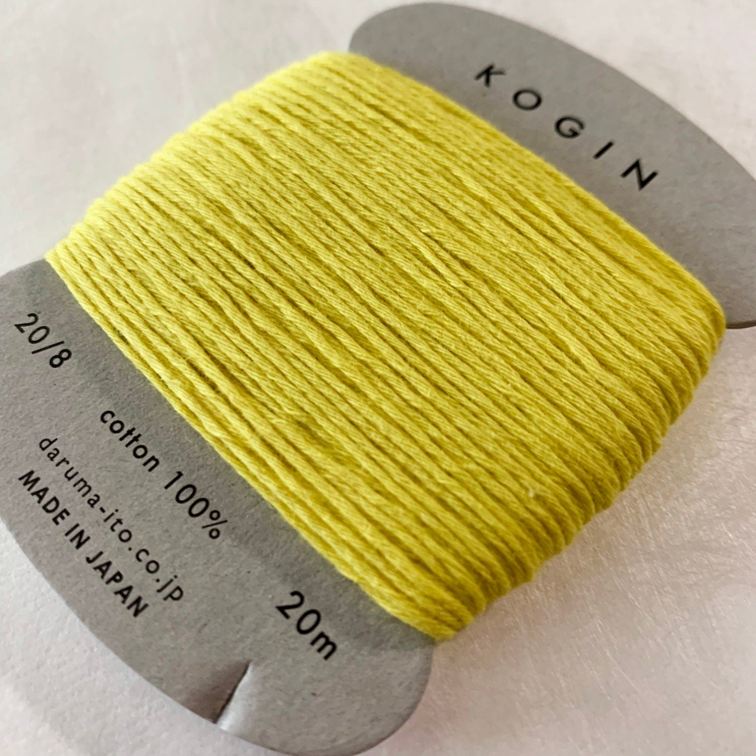 Daruma - Cotton Kogin Thread 20m Card 20/8 - #9 Yellow