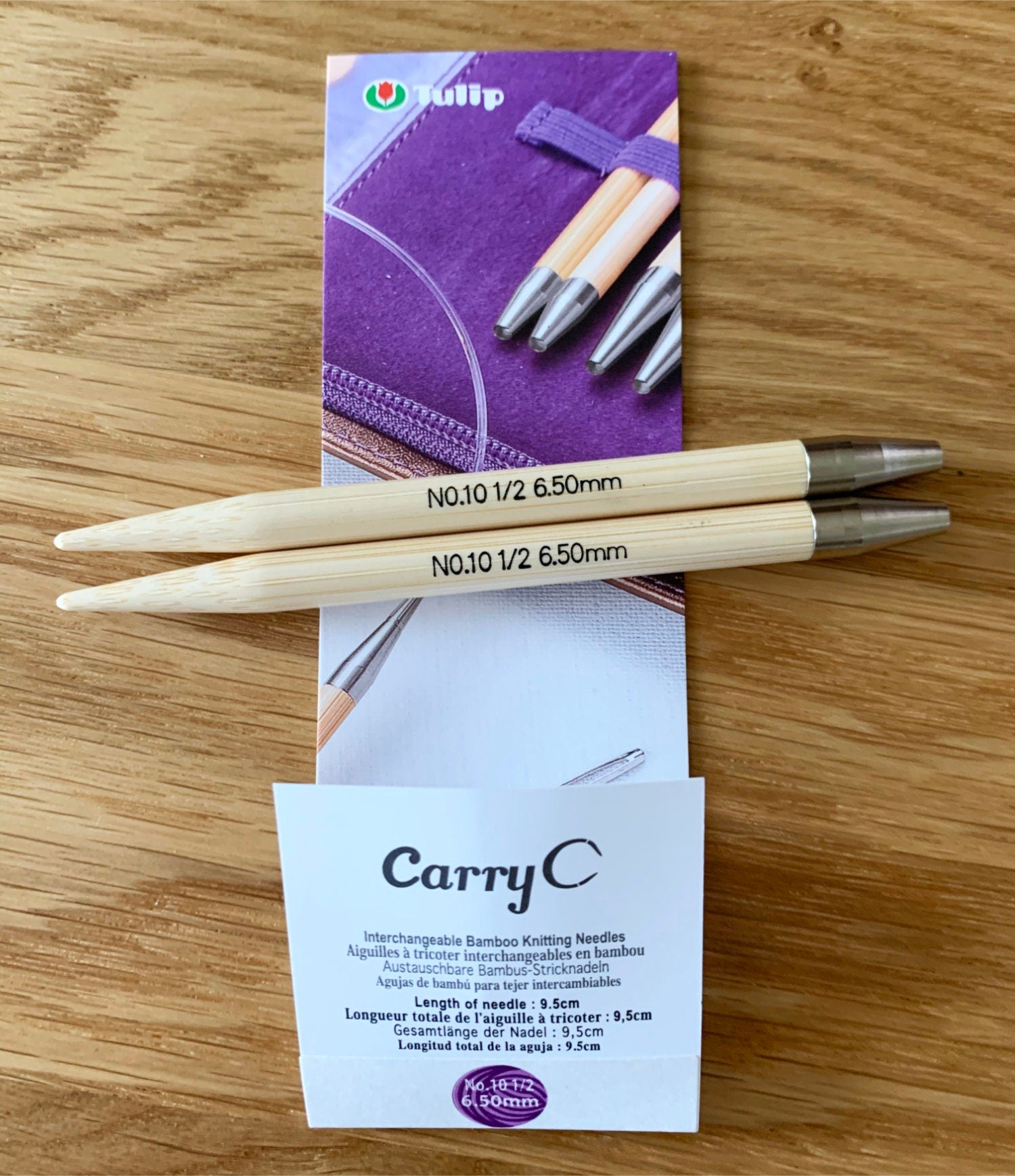 Tulip - CarryC Interchangeable Knitting Needles Various Sizes - Bamboo