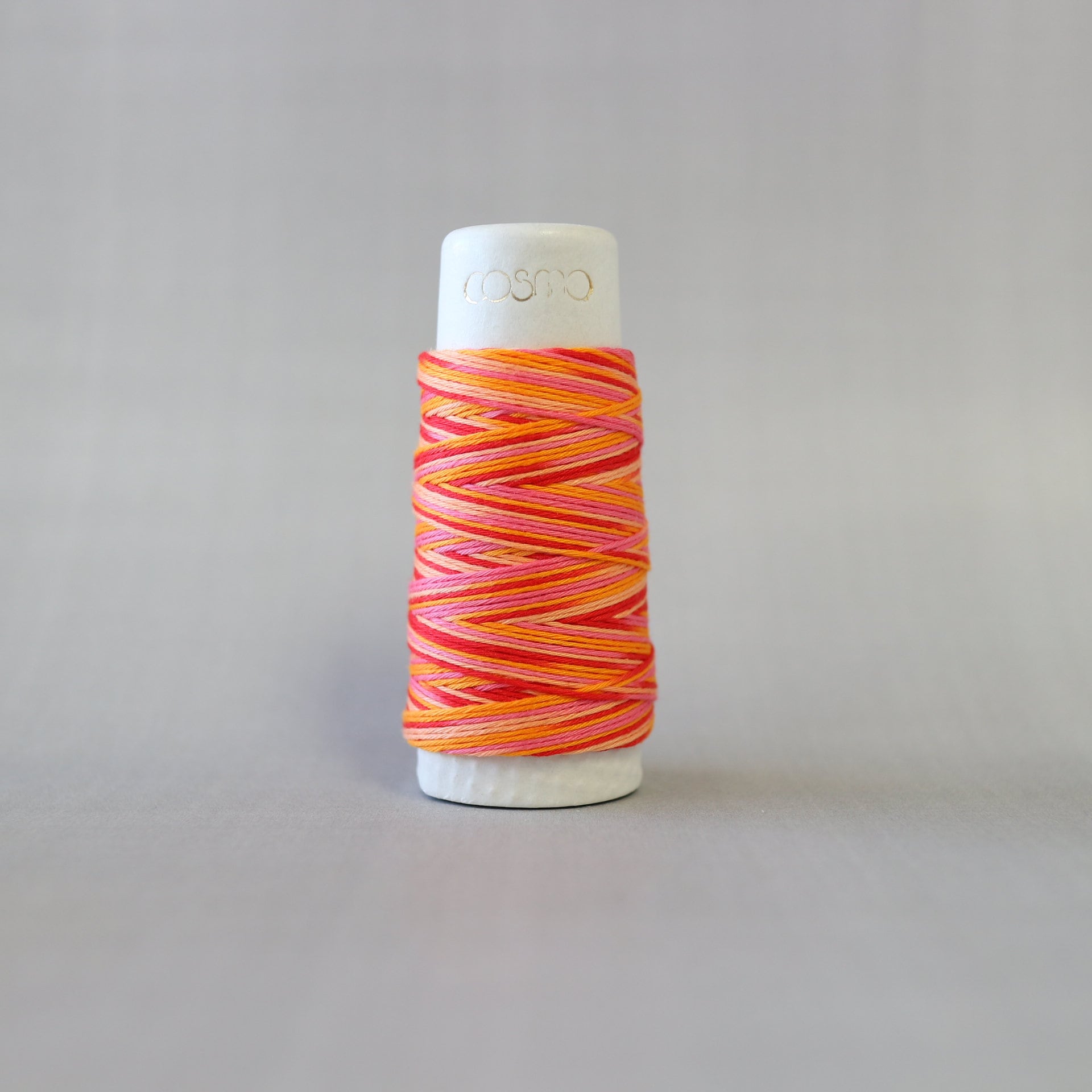 Lecien Cosmo - 'Hidamari' Cotton Sashiko Thread 30m Spool - Tequila Sunrise (Multicolor)