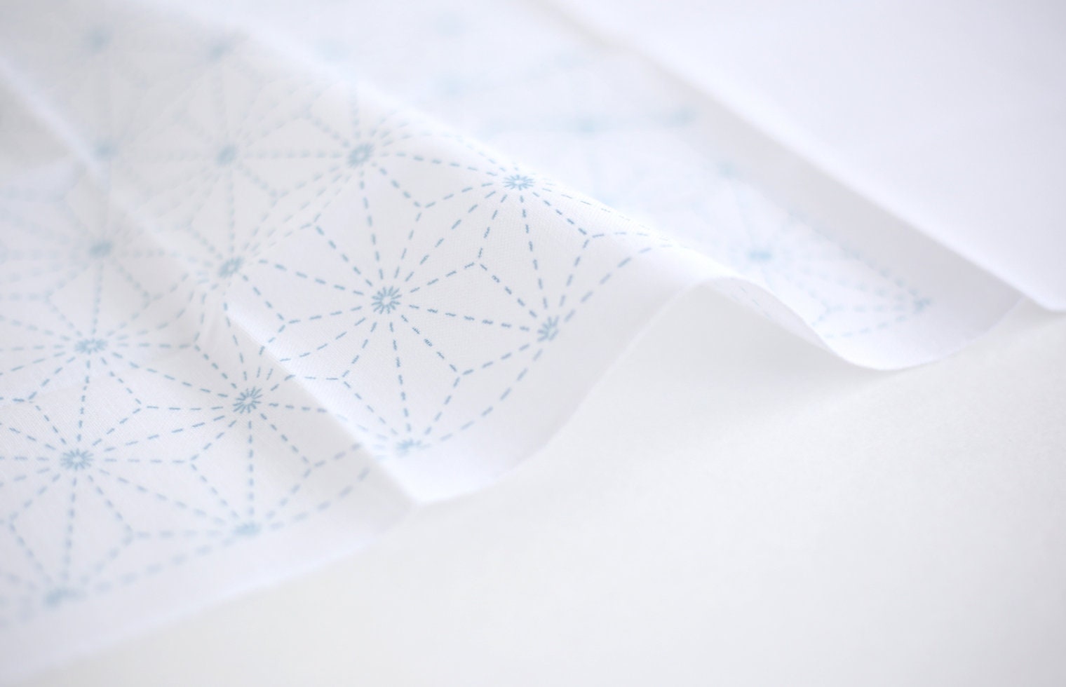 Daruma - Seigaiha Waves Cotton Sashiko Fukin Sampler Cloth - Blue or White