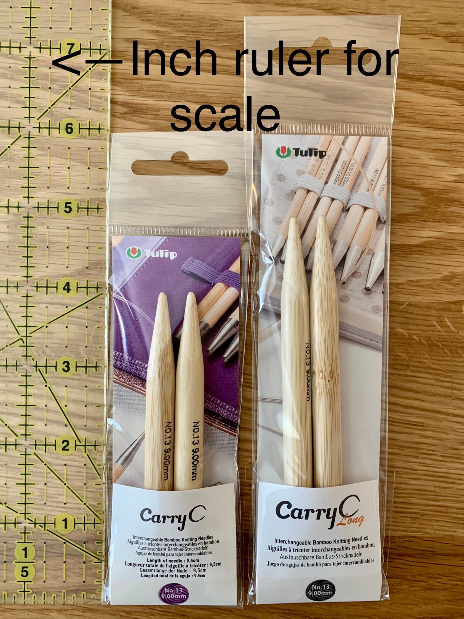 Tulip - CarryC Long Interchangeable Bamboo Knitting Needles - Various Sizes