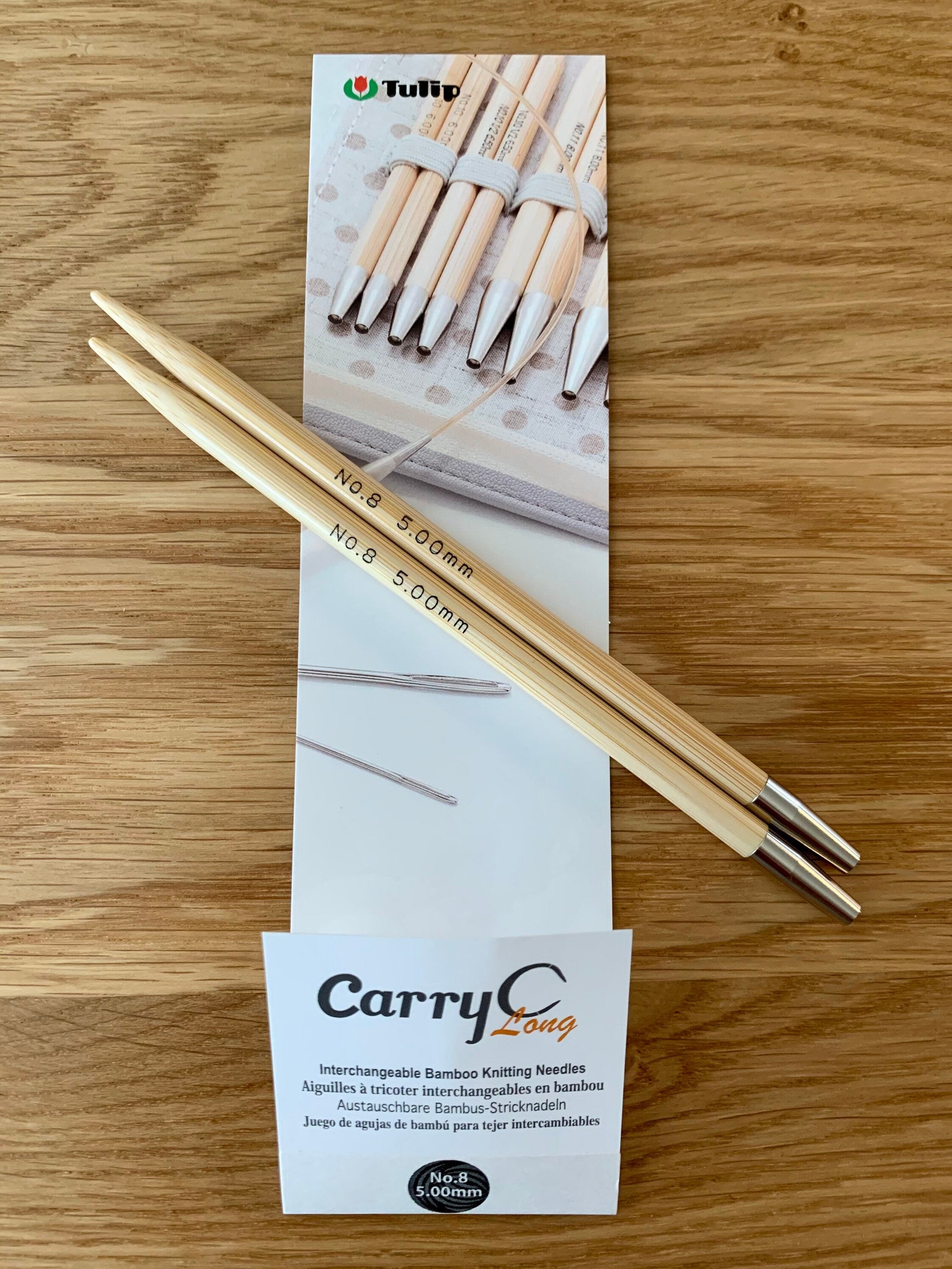 Tulip - CarryC Long Interchangeable Bamboo Knitting Needles - Various Sizes