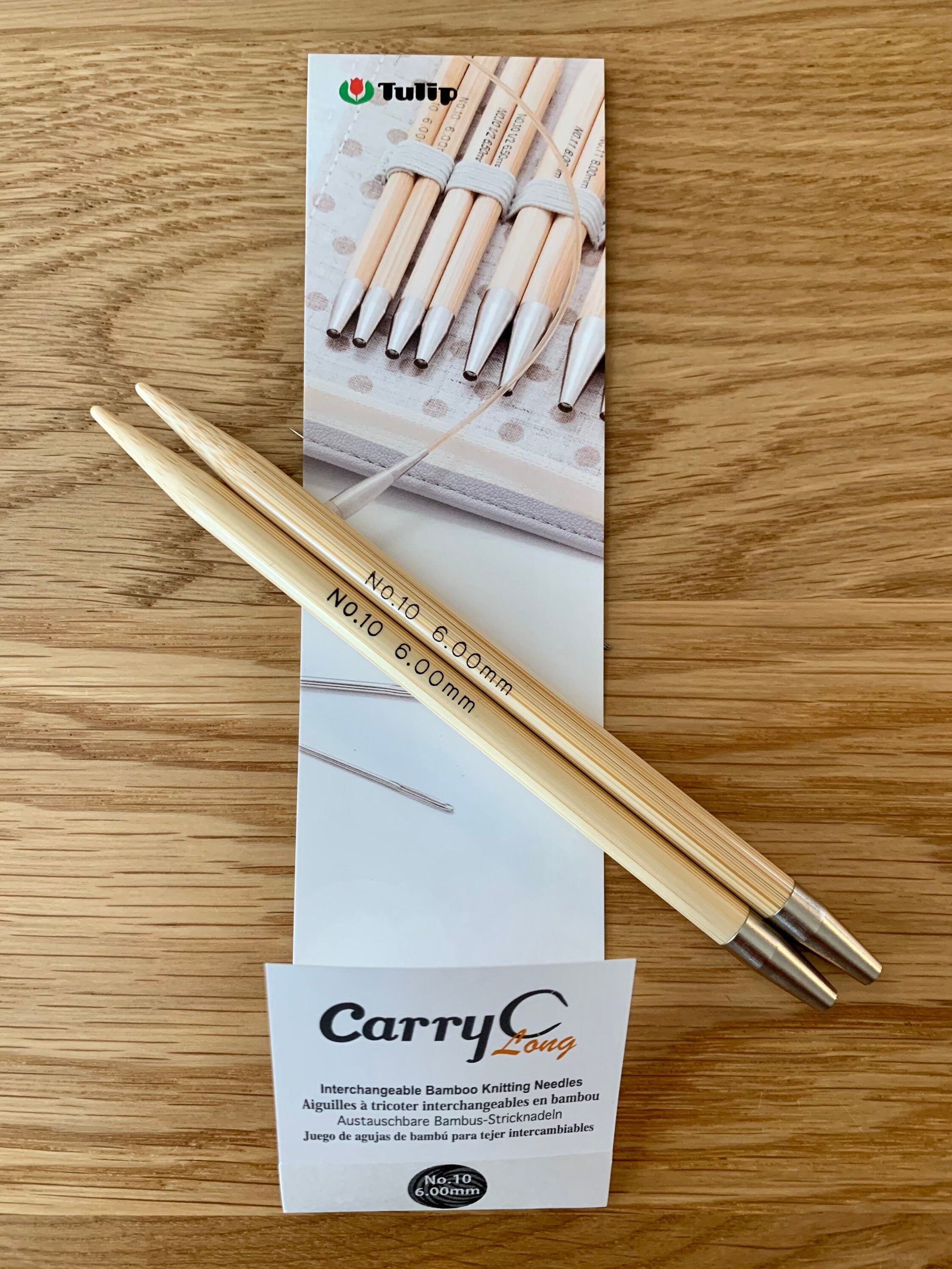 Tulip - CarryC Long Interchangeable Bamboo Knitting Needles - Various Sizes