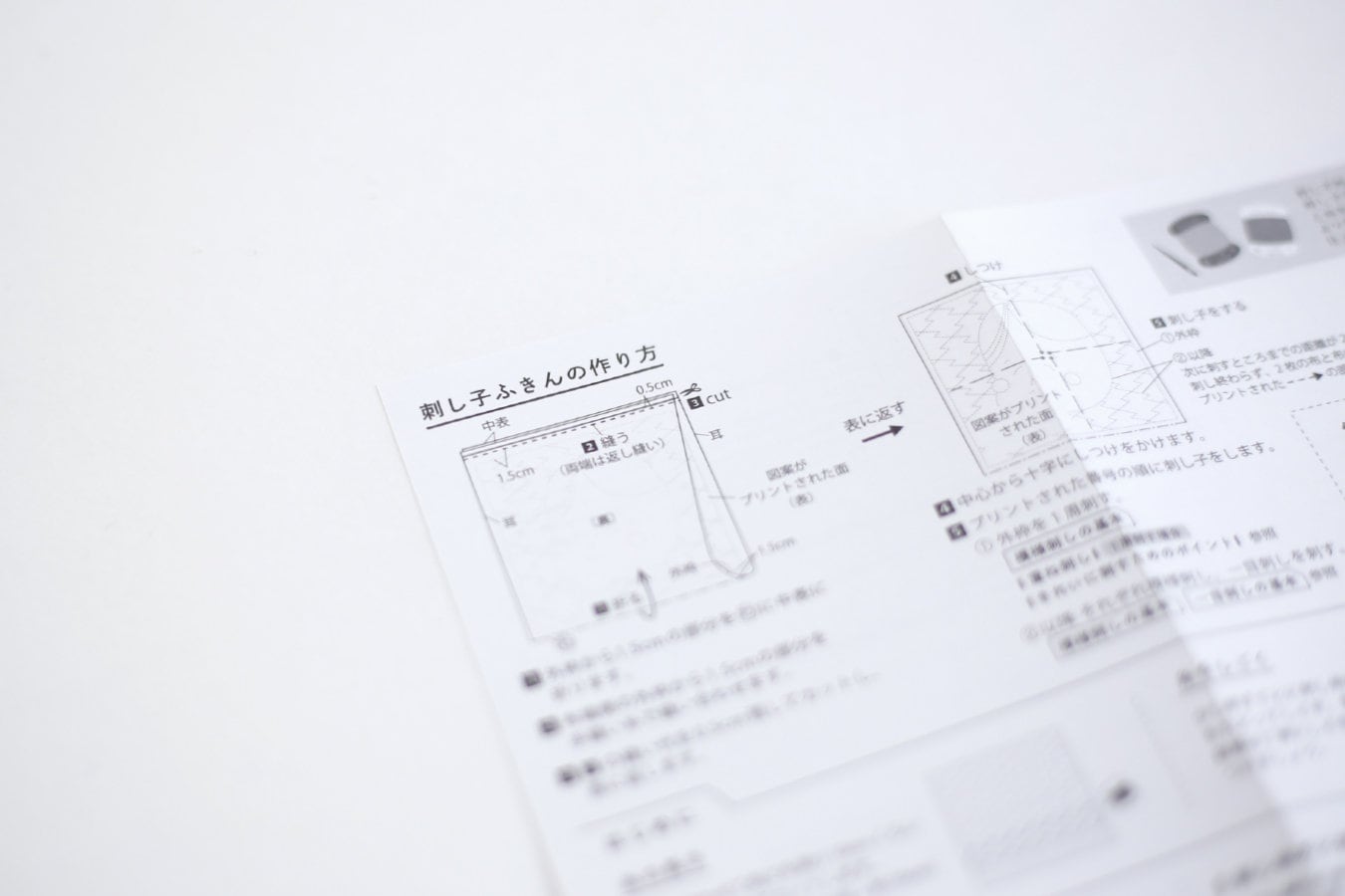 Daruma - Grid Pattern Cotton Sashiko Fukin Sampler Cloth - Navy