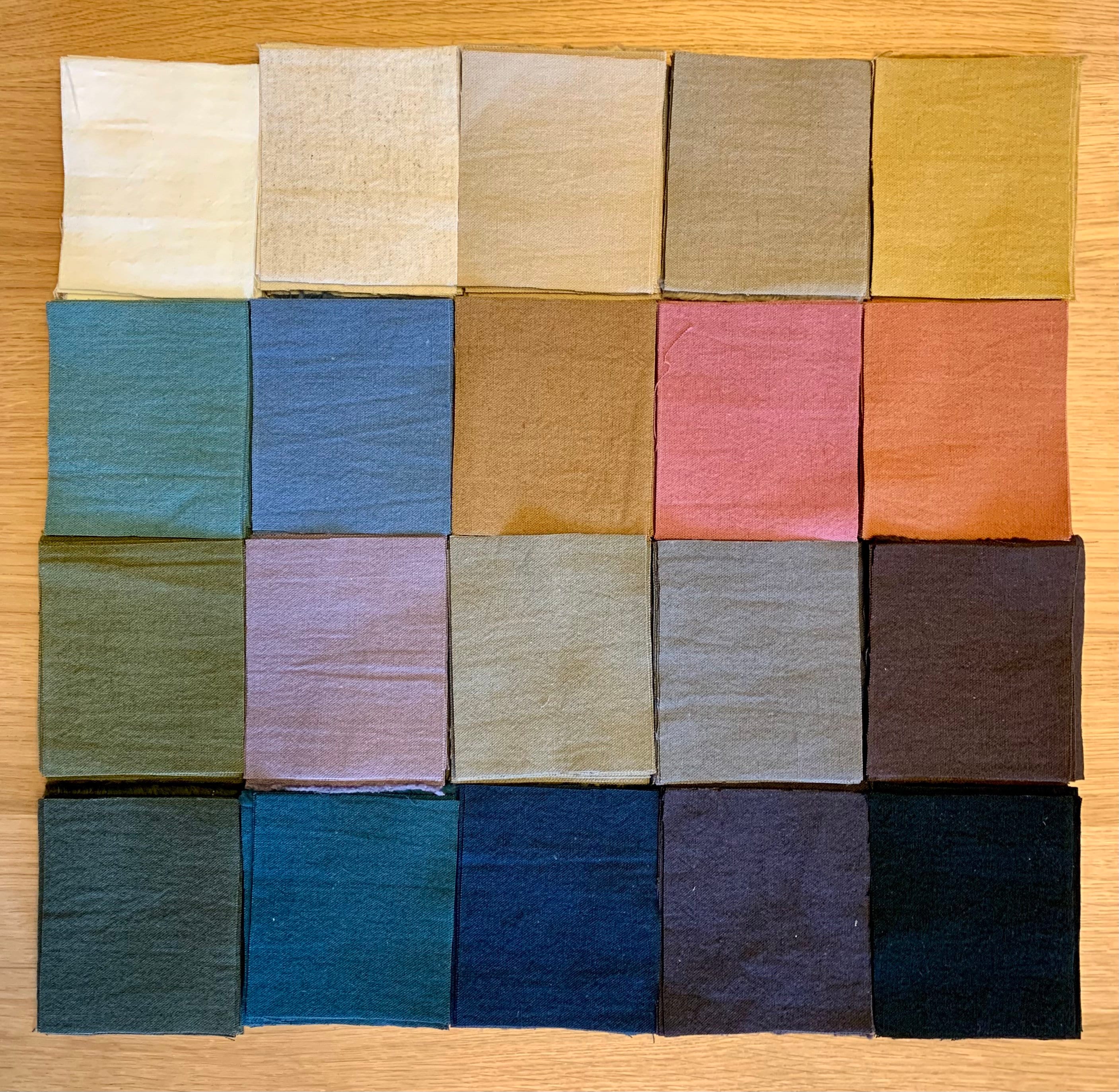 Cosmo - SWATCHES 21-Piece Cotton Linen Blend Fabric - Solids