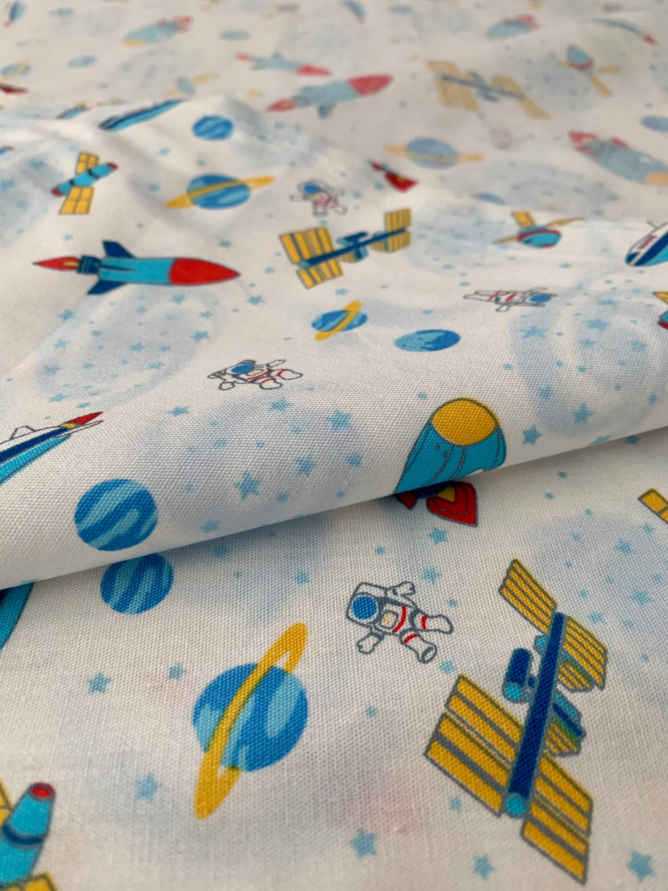 Asano - SALE Space Walk Cotton Fabric - White