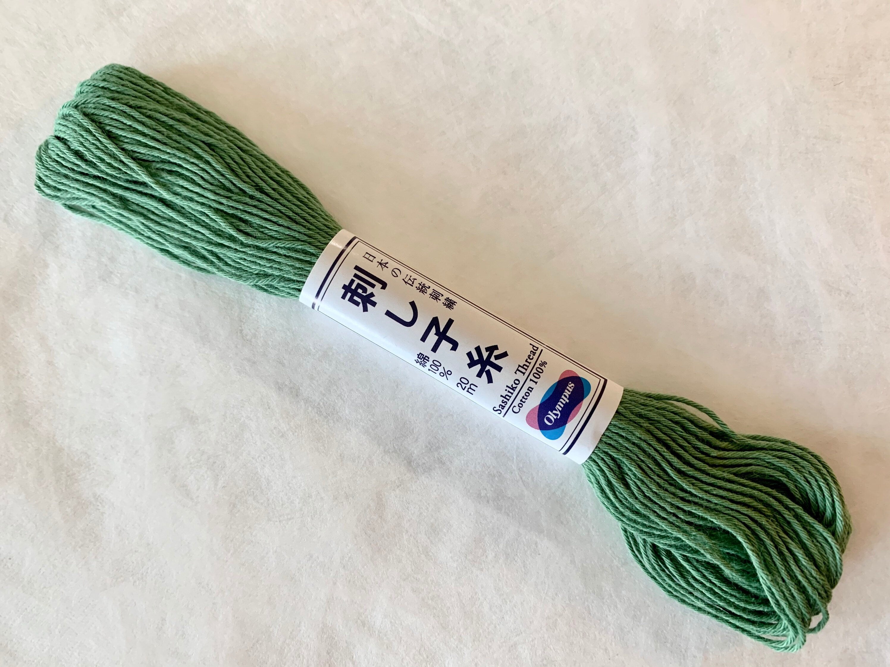 Olympus - Cotton Sashiko Thread 20m Skein - Color #7 Green