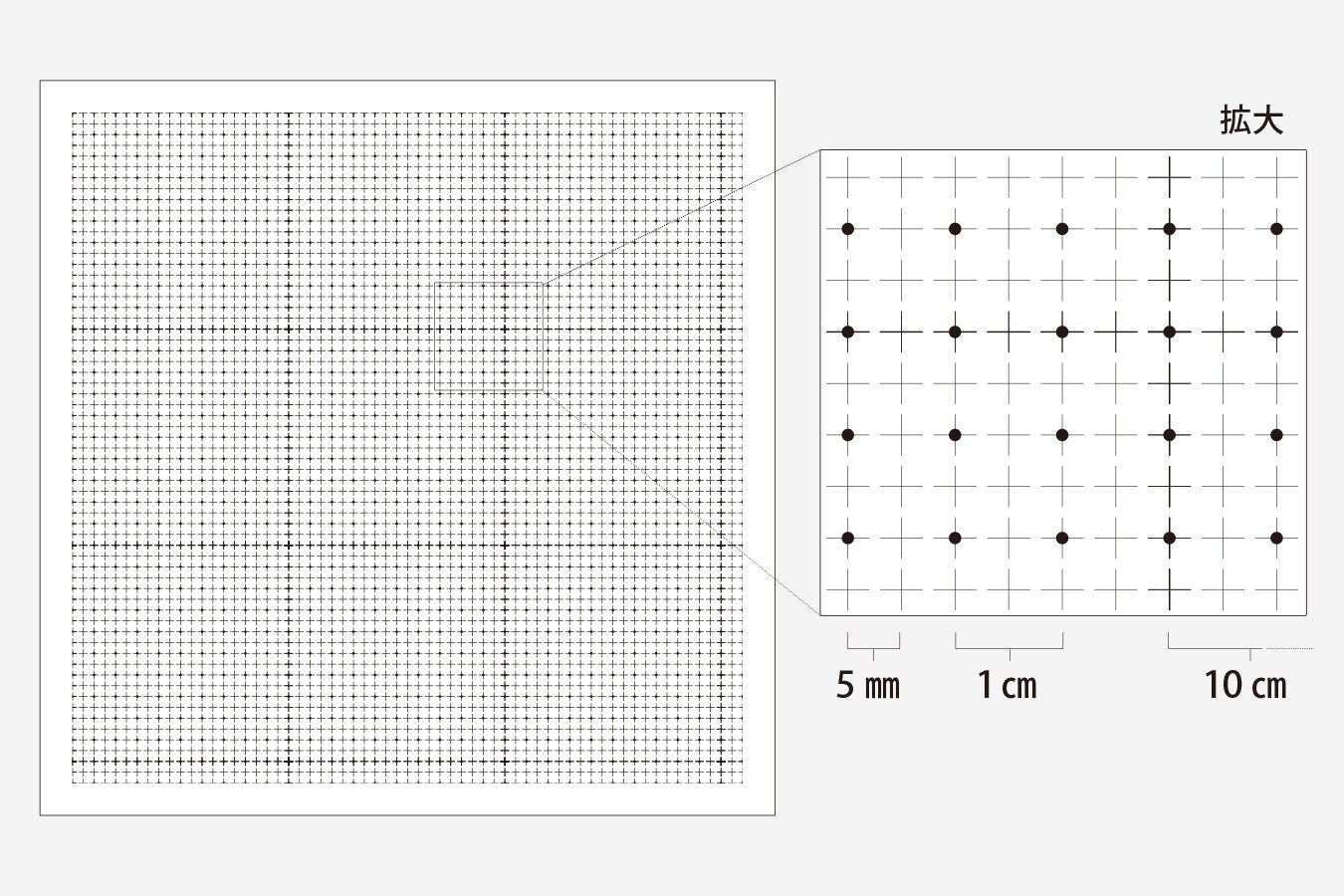 Daruma - Grid Pattern Cotton Sashiko Fukin Sampler Cloth - White