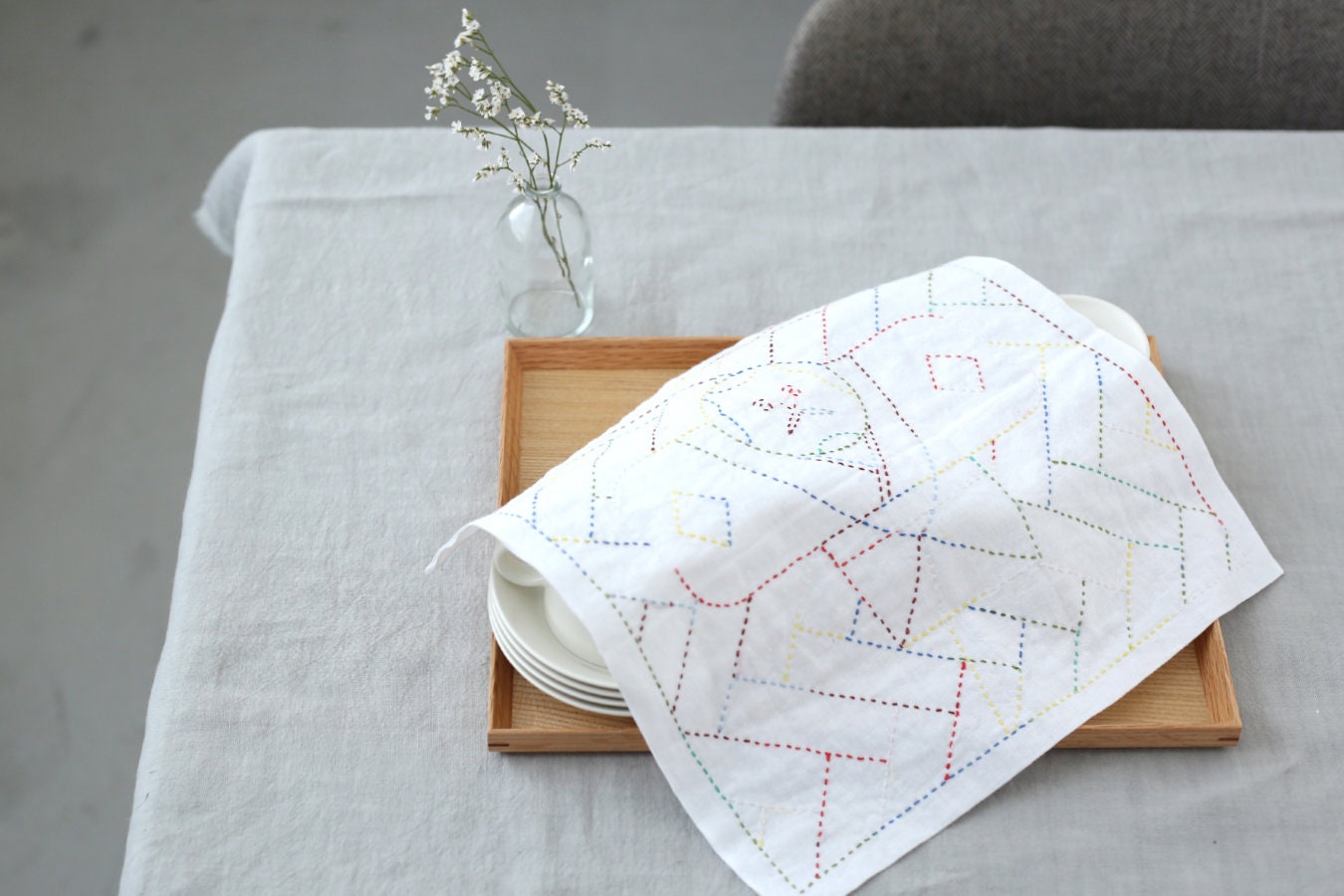 Daruma - Tako-Age Clothe Cotton Sashiko Fukin Sampler Cloth - Blue or White