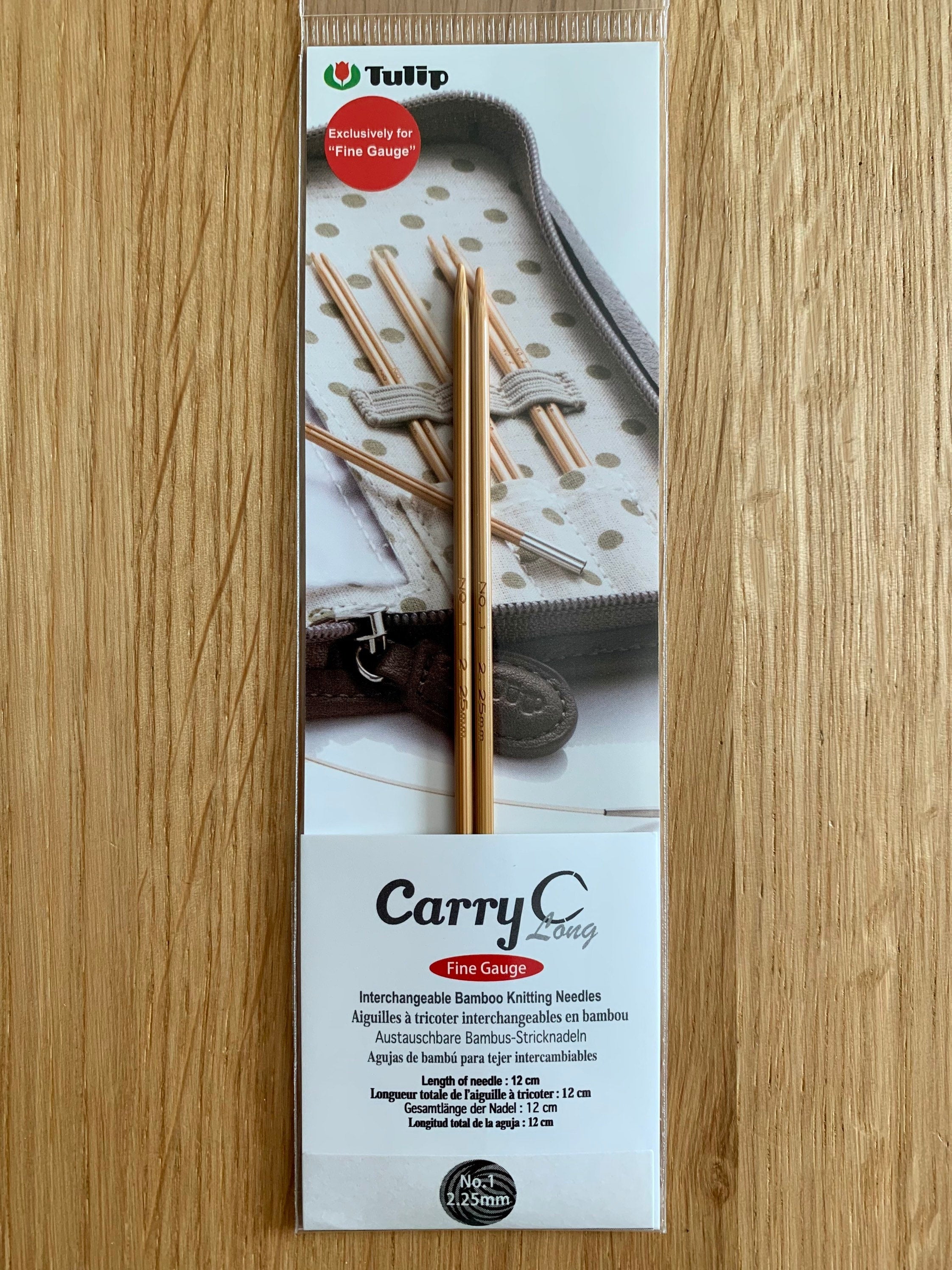 Tulip - CarryC "Long" Fine Gauge Interchangeable Bamboo Knitting Needles