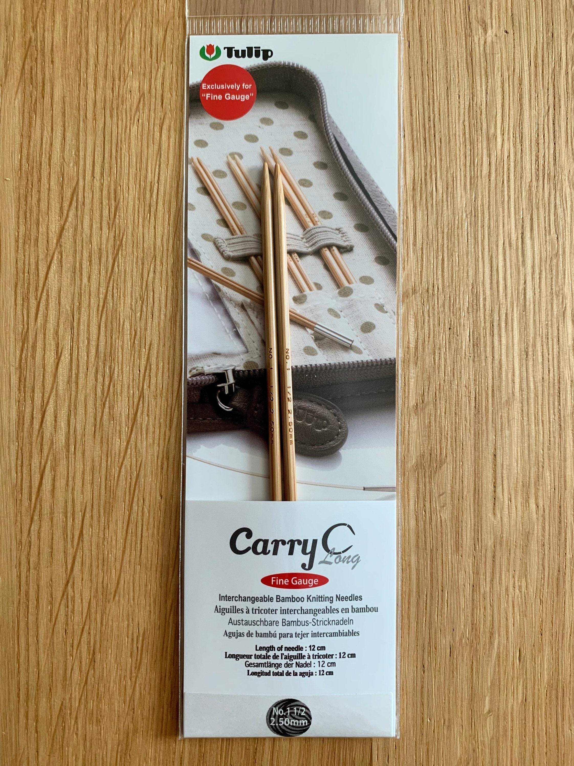 Tulip - CarryC "Long" Fine Gauge Interchangeable Bamboo Knitting Needles