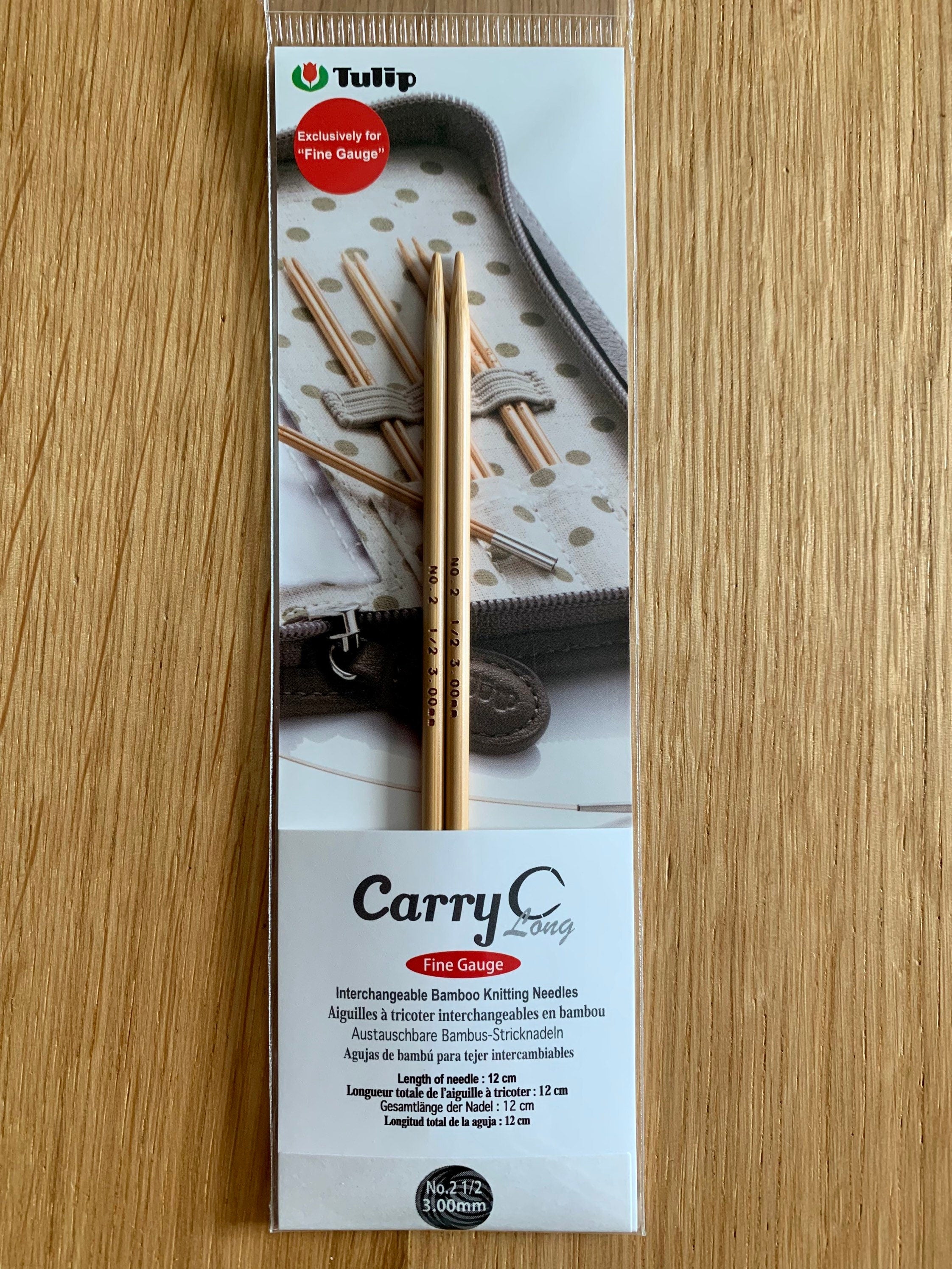 Tulip - CarryC "Long" Fine Gauge Interchangeable Bamboo Knitting Needles