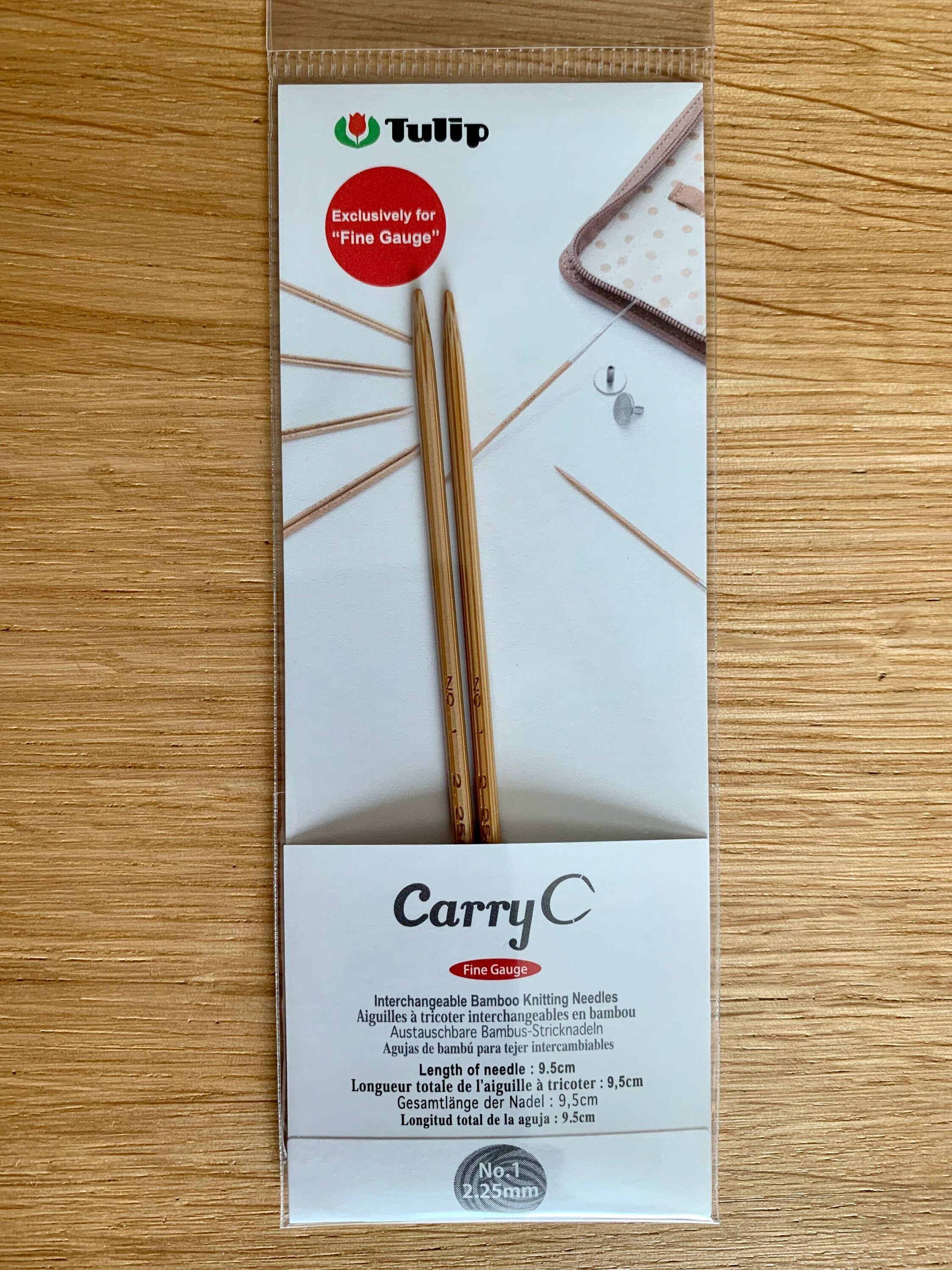 Tulip - CarryC Fine Gauge Interchangeable Bamboo Knitting Needles - Various Sizes