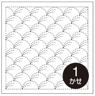 Olympus - Nowaki (Wind Blown Grass) Cotton Sashiko Sampler Cloth - White