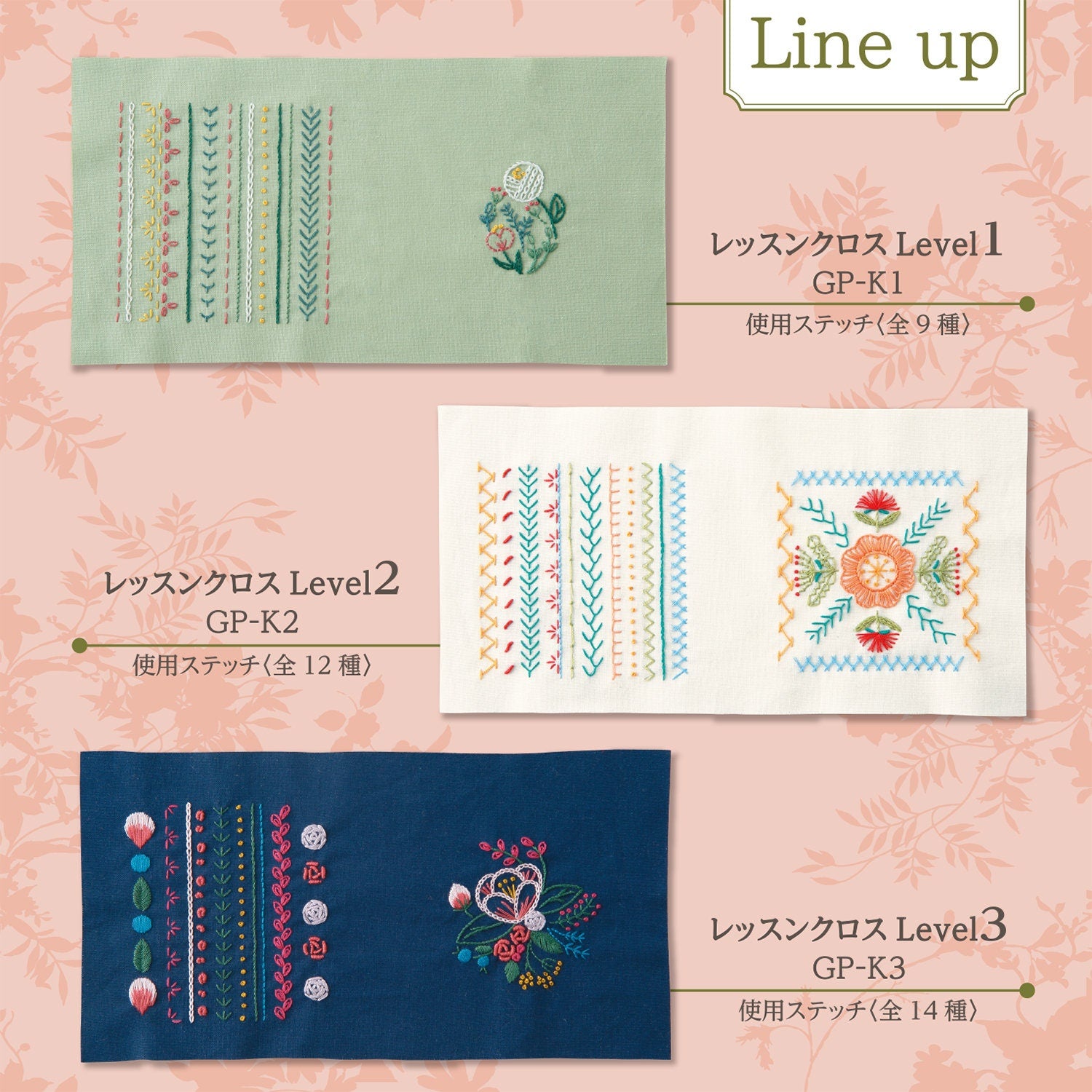 Olympus - Garden Party Series: Level 3 Embroidery Sampler Kit - Blue