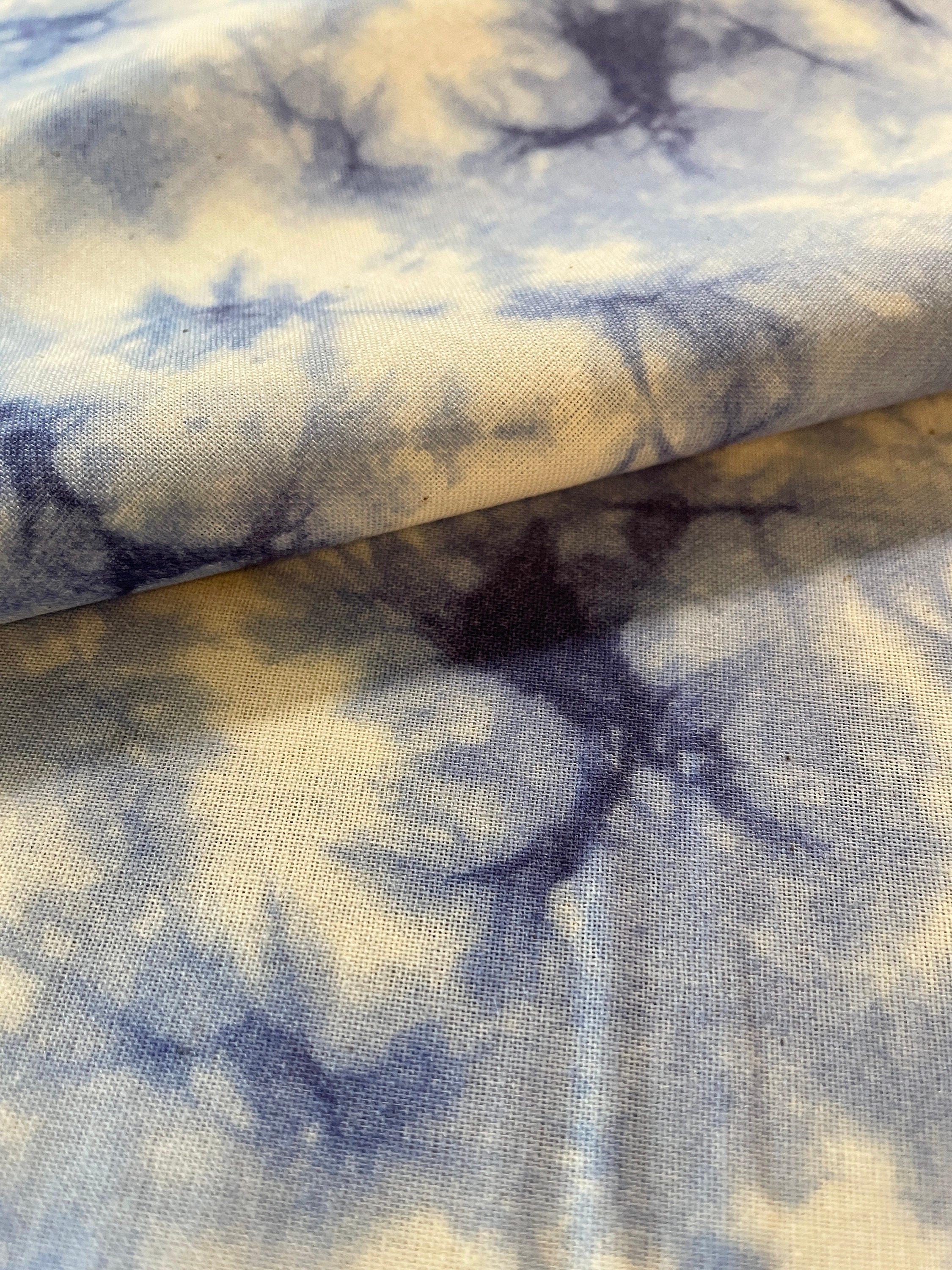 Kokka shibori-style tie-dye Japanese cotton fabric LGA-41070-1-A blue