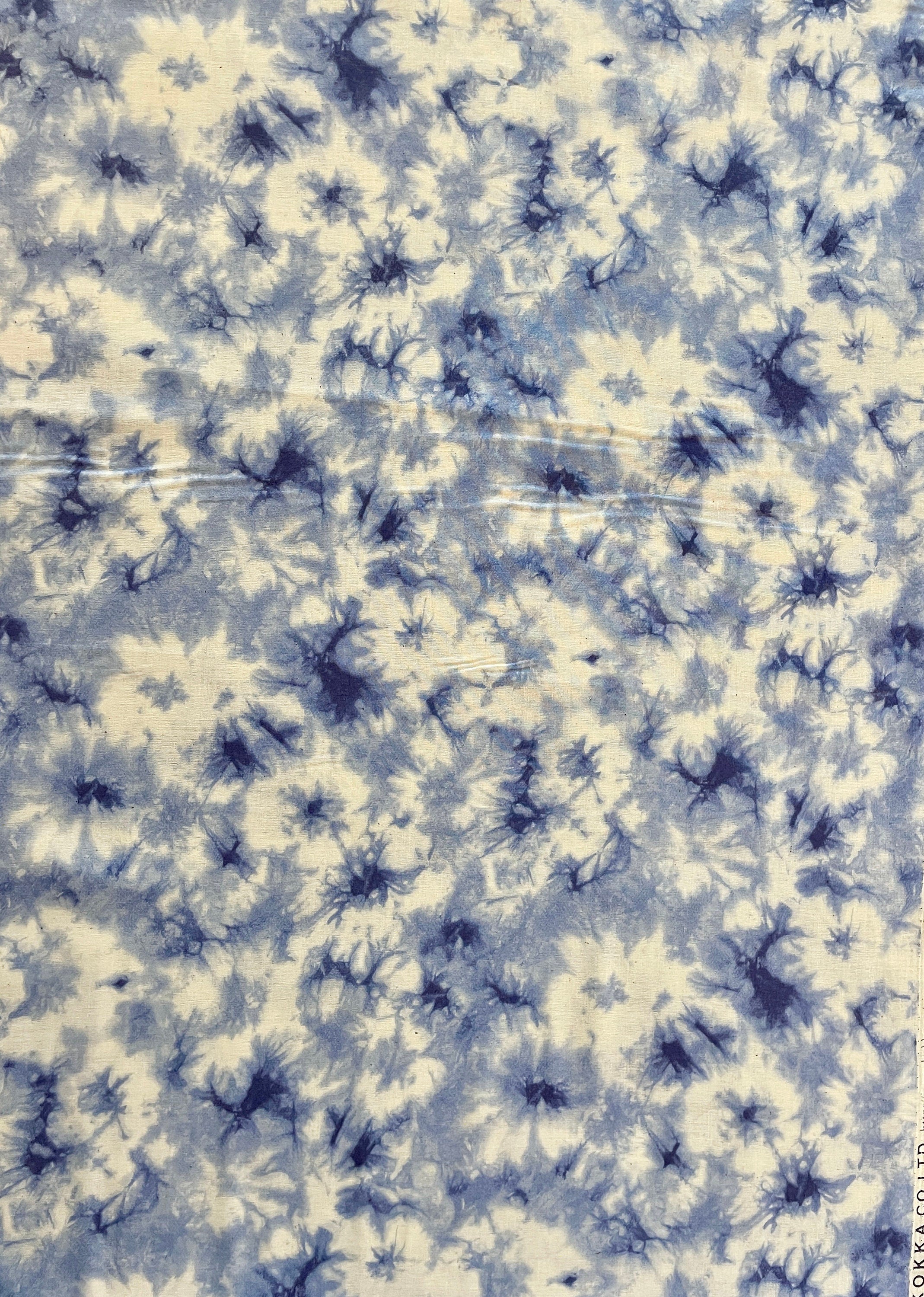 Kokka shibori-style tie-dye Japanese cotton fabric LGA-41070-1-A blue