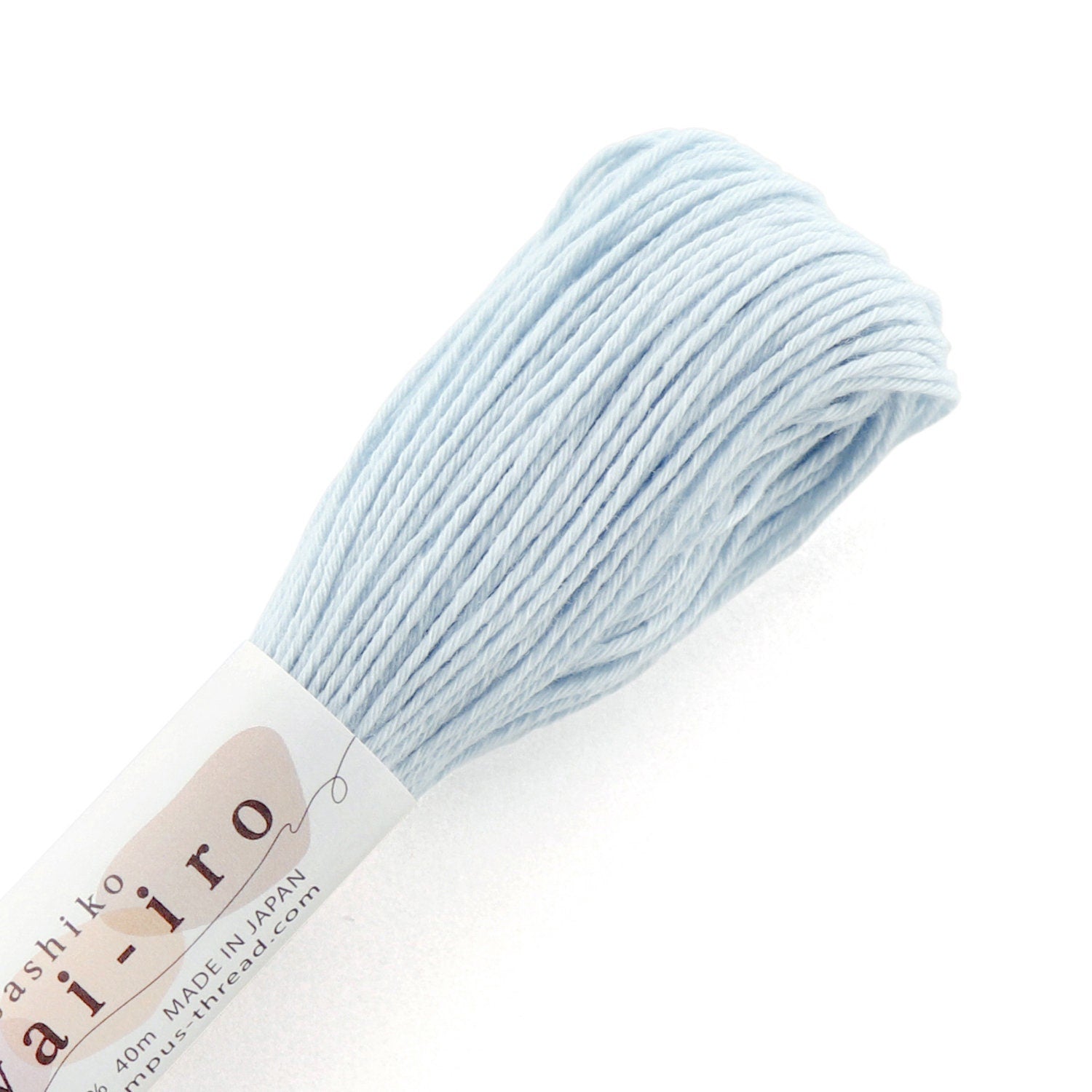 Olympus - Cotton Sashiko Thread 40m Skein - "Awai-Iro" Color #A4 Baby Blue