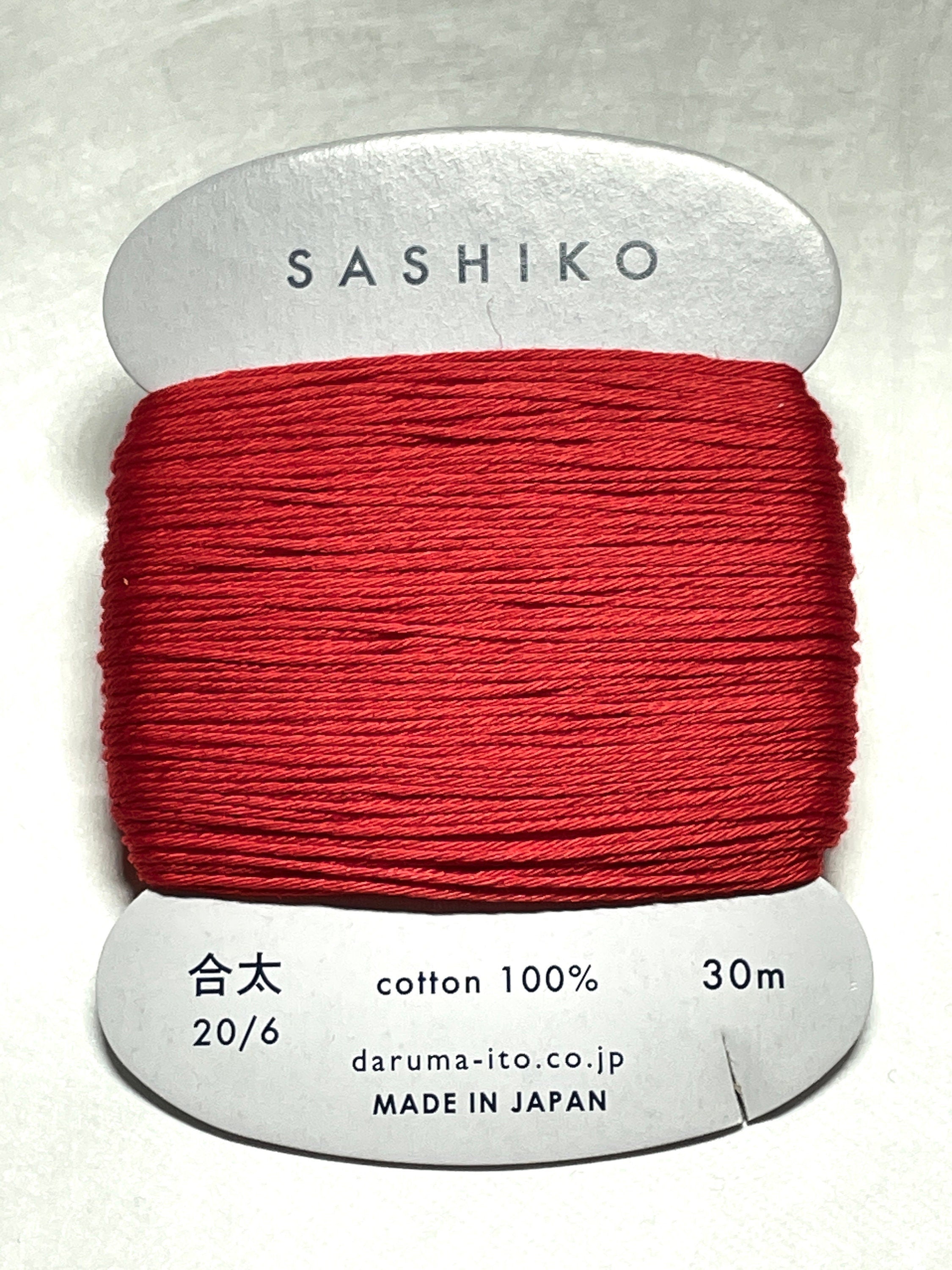 Daruma - Cotton Sashiko Thread 30m Card 20/6 - #213 Red