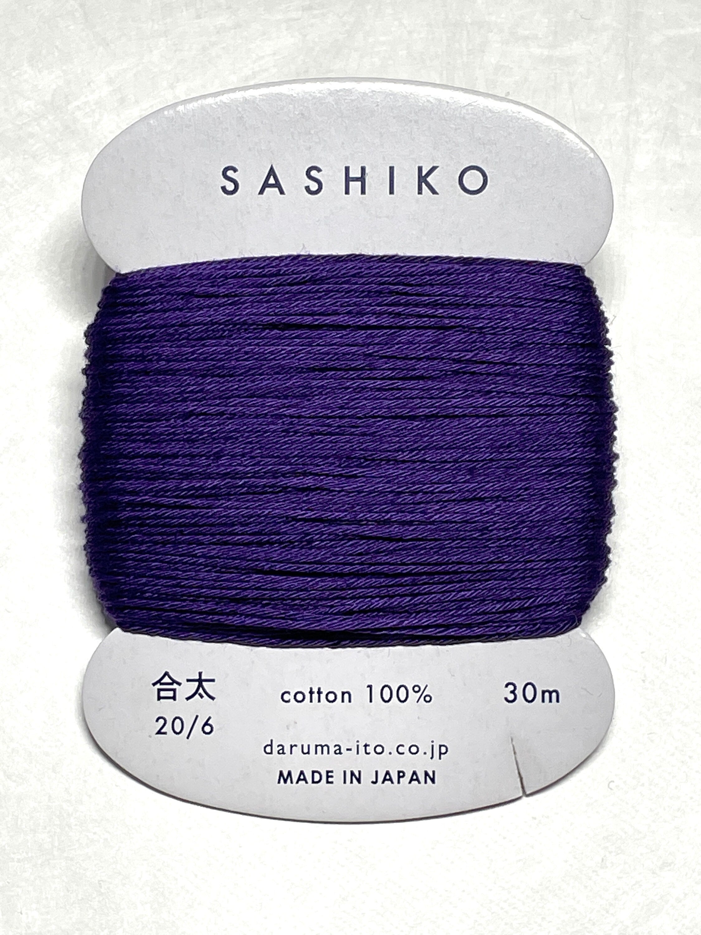 Daruma - Cotton Sashiko Thread 30m Card 20/6 - #223 Grape Purple