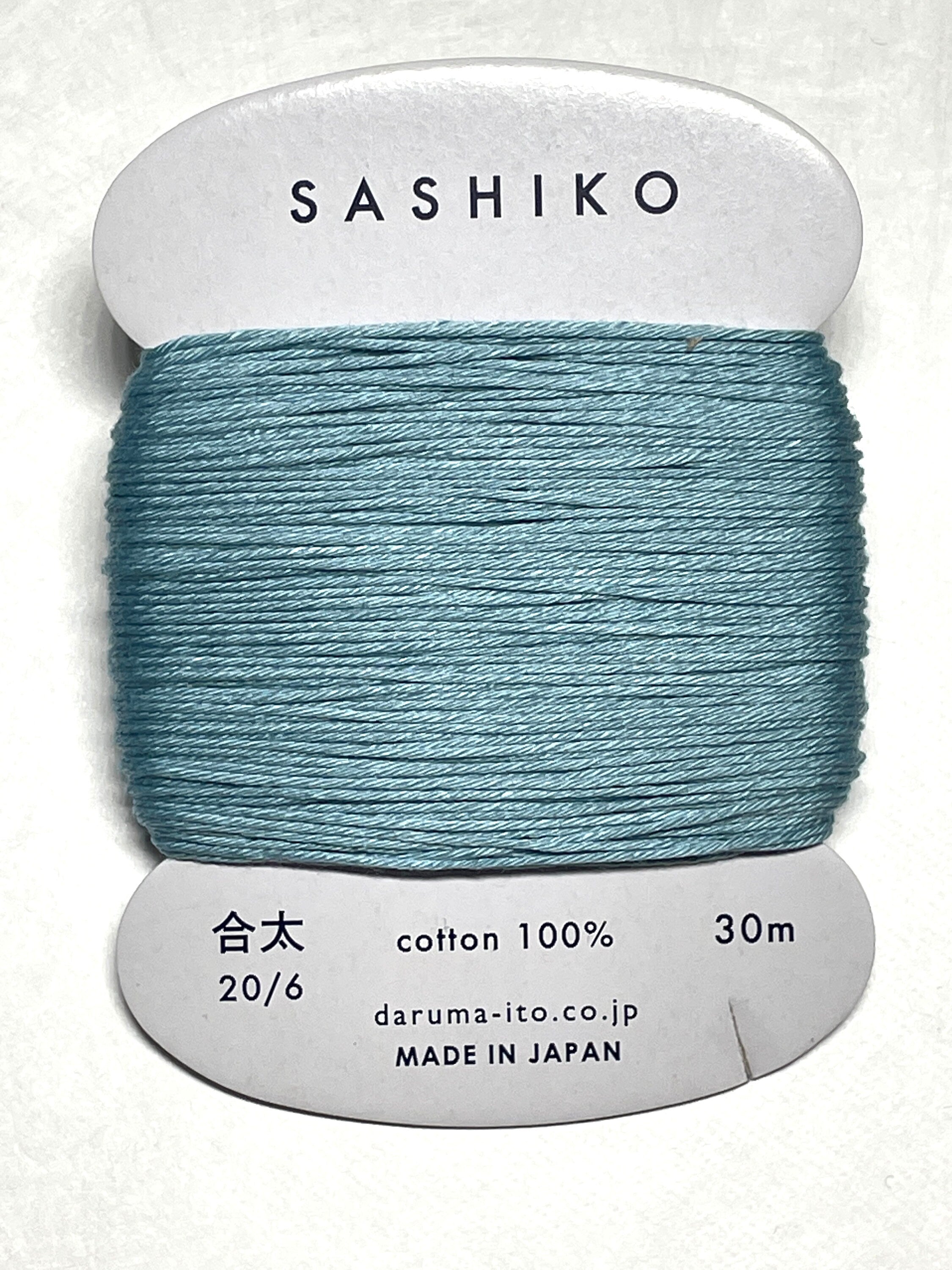 Daruma - Cotton Sashiko Thread 30m Card 20/6 - #226 Water Blue