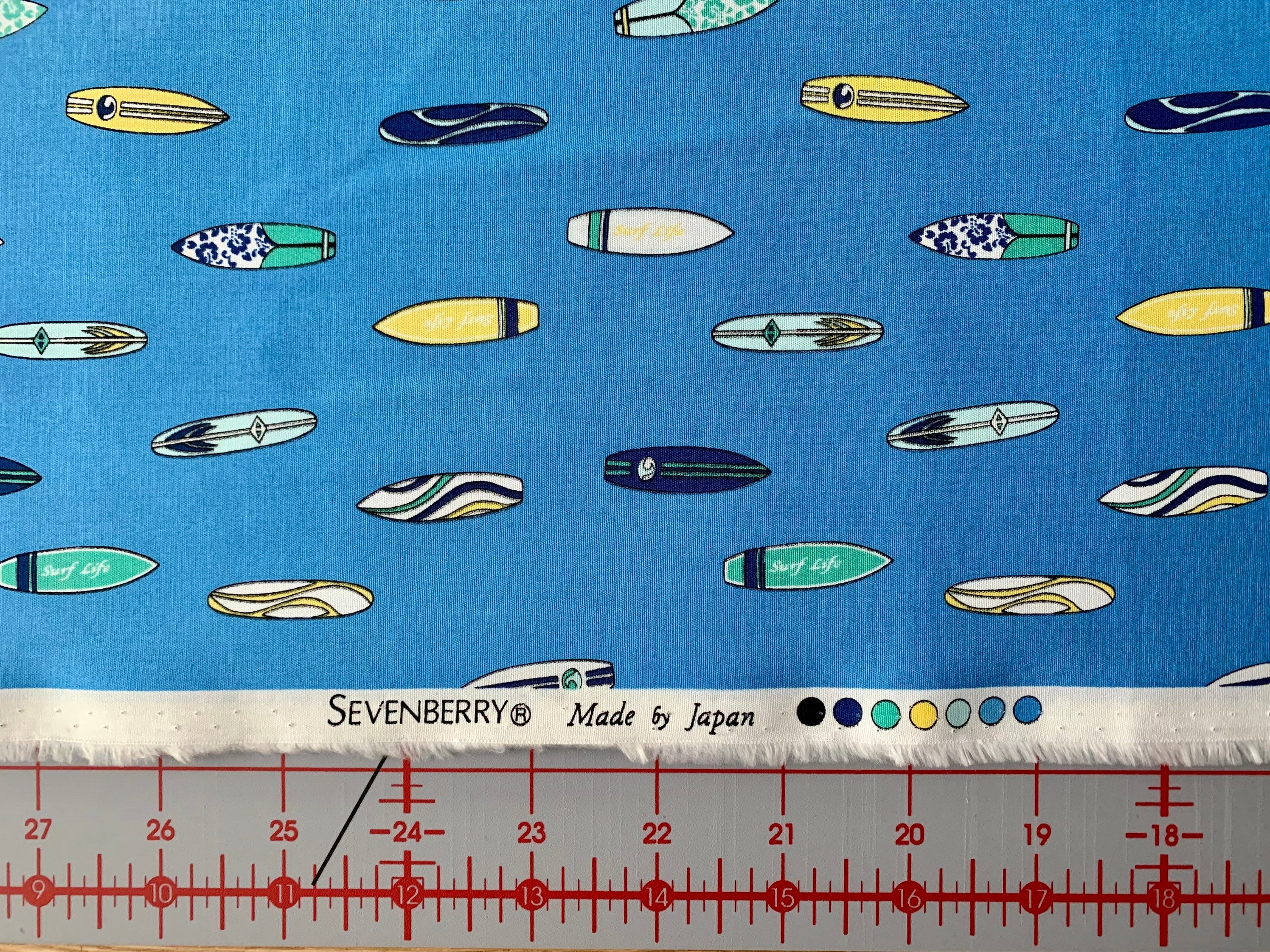 Tiny Surfboards Sevenberry Japanese cotton fabric 850299-1-3 blue