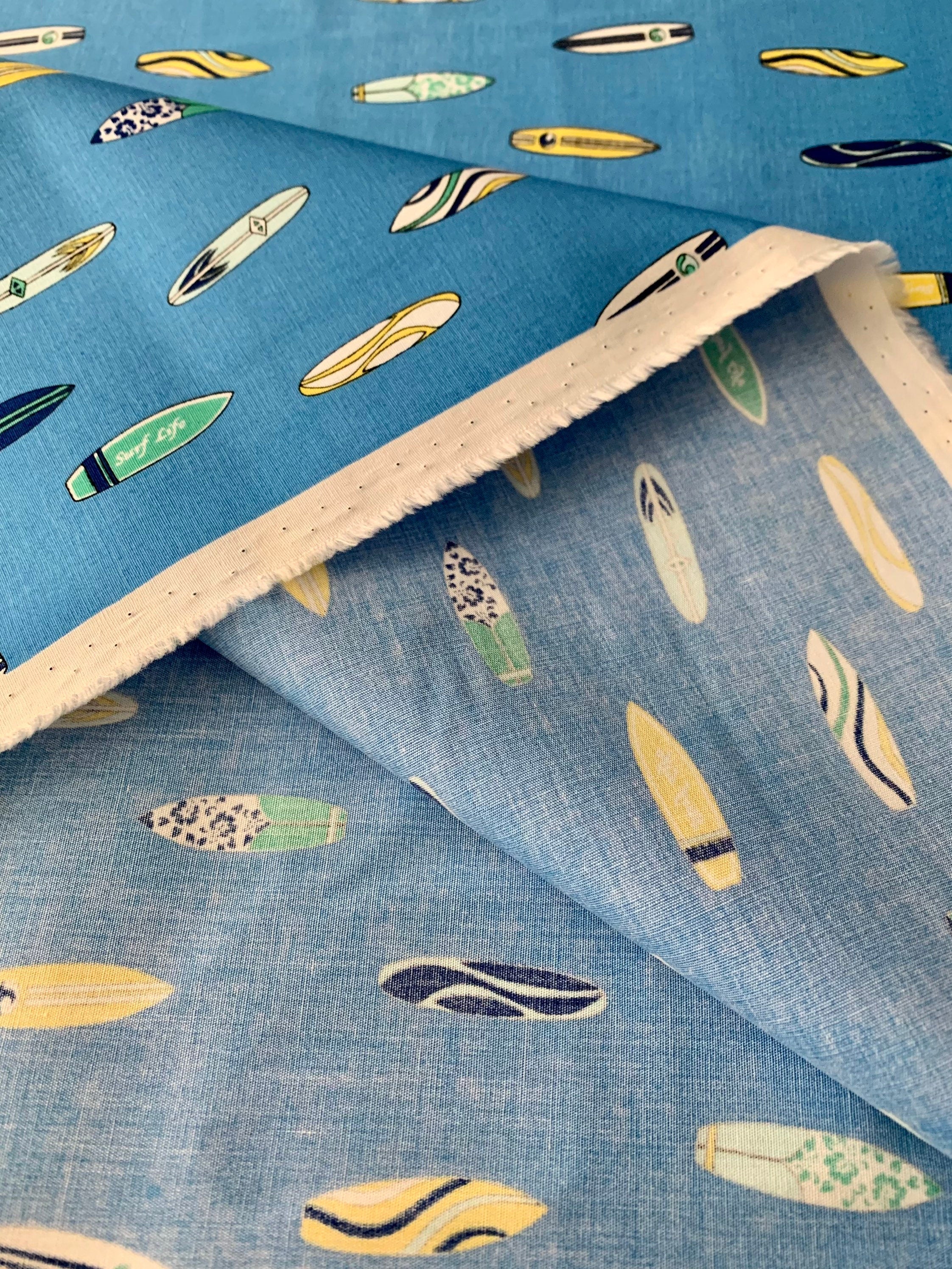 Tiny Surfboards Sevenberry Japanese cotton fabric 850299-1-3 blue