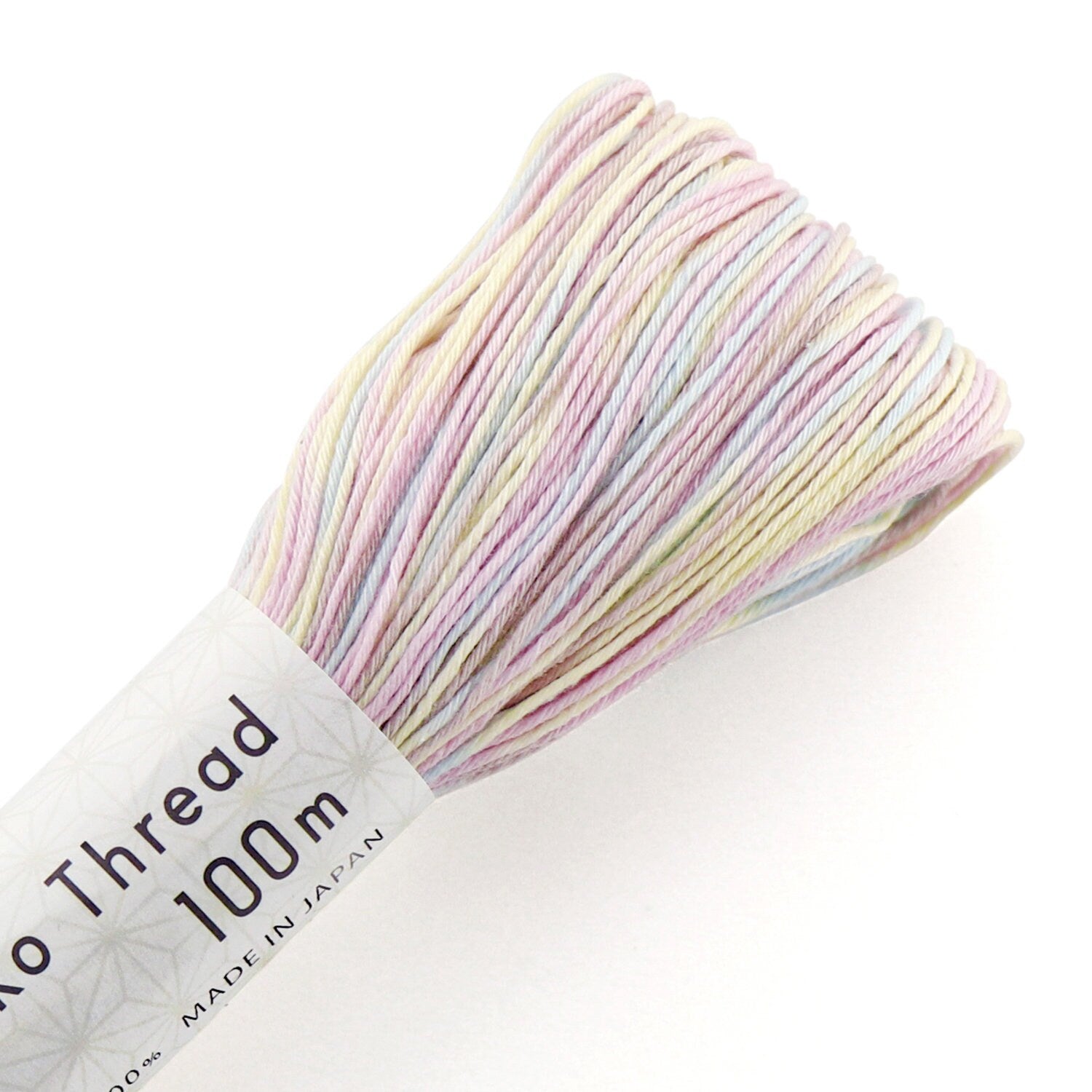 Olympus - Cotton Sashiko Thread 100m Skein - Color #194 Mixed Pastel Pink Variegated