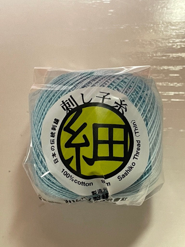 Olympus - Thin Cotton Sashiko Thread 80m Ball - Sky Blue