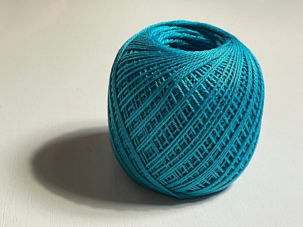 Olympus - Thin Cotton Sashiko Thread 80m Ball - Aqua Blue