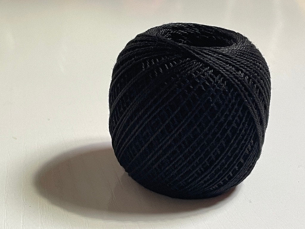Olympus - Thin Cotton Sashiko Thread 80m Ball - Black