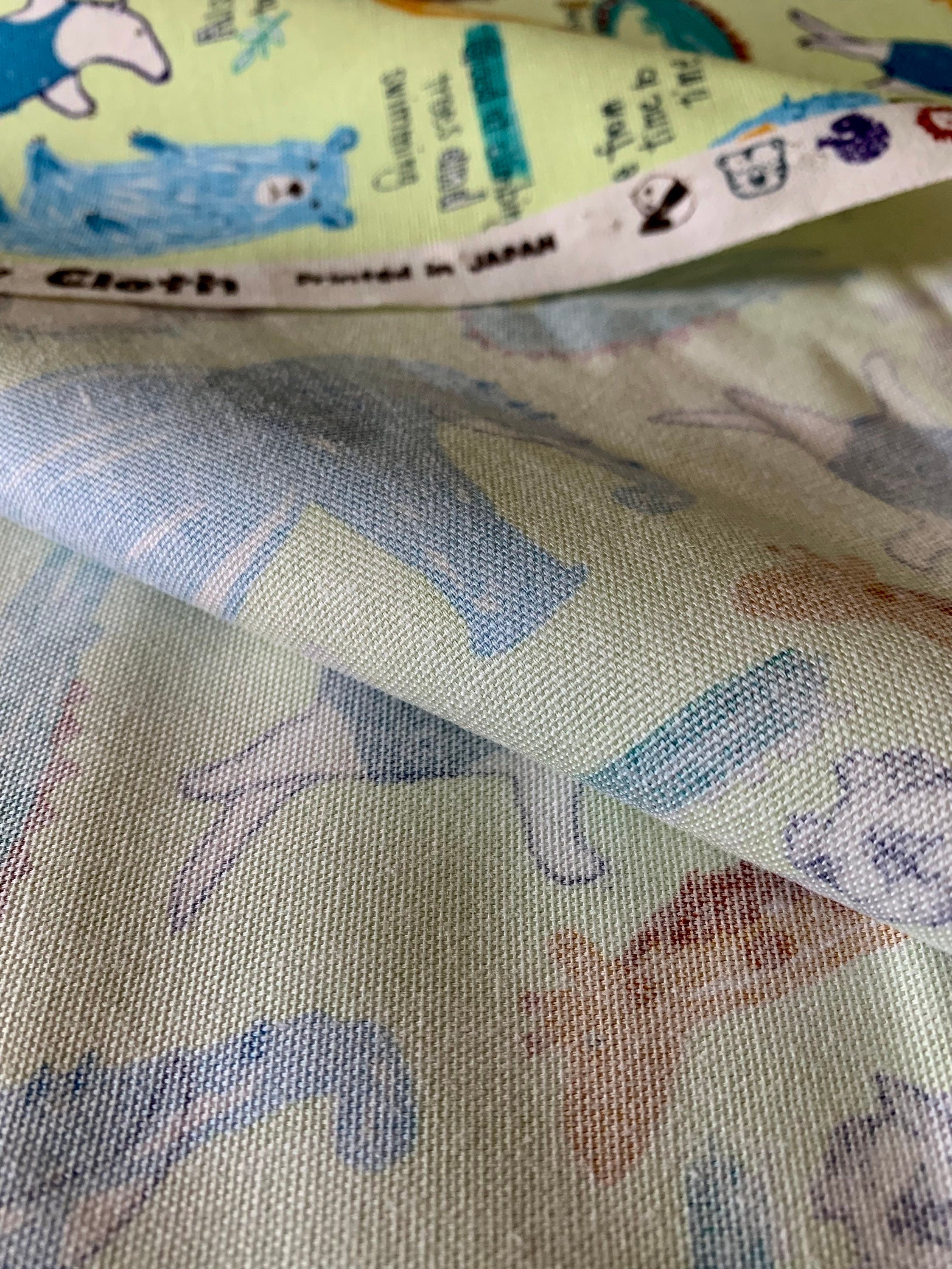 Senyo - SALE Happy Cloth Zoo Animals Cotton Oxford - Green