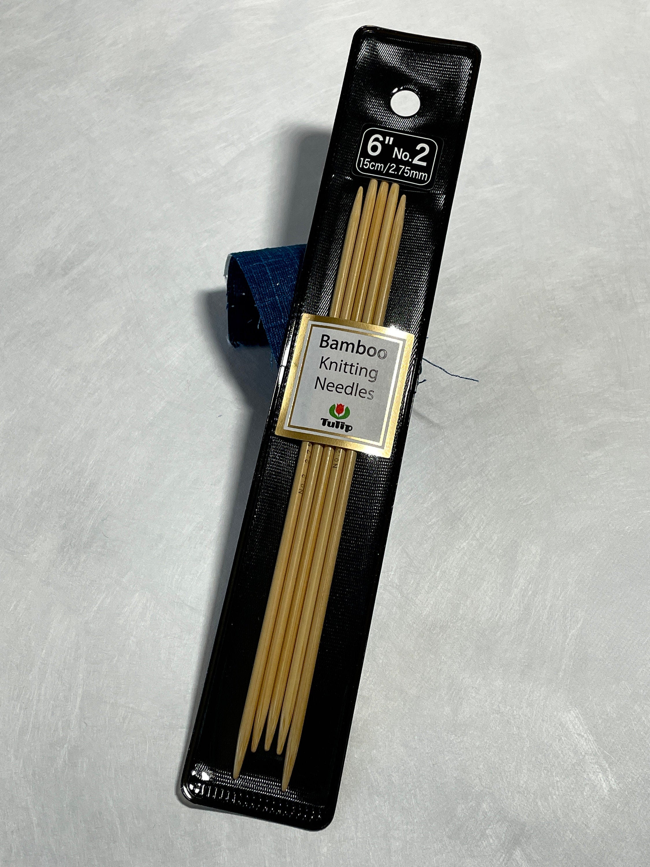 Tulip - 6"/15cm Double Point Knitting Needles Various Sizes - Bamboo