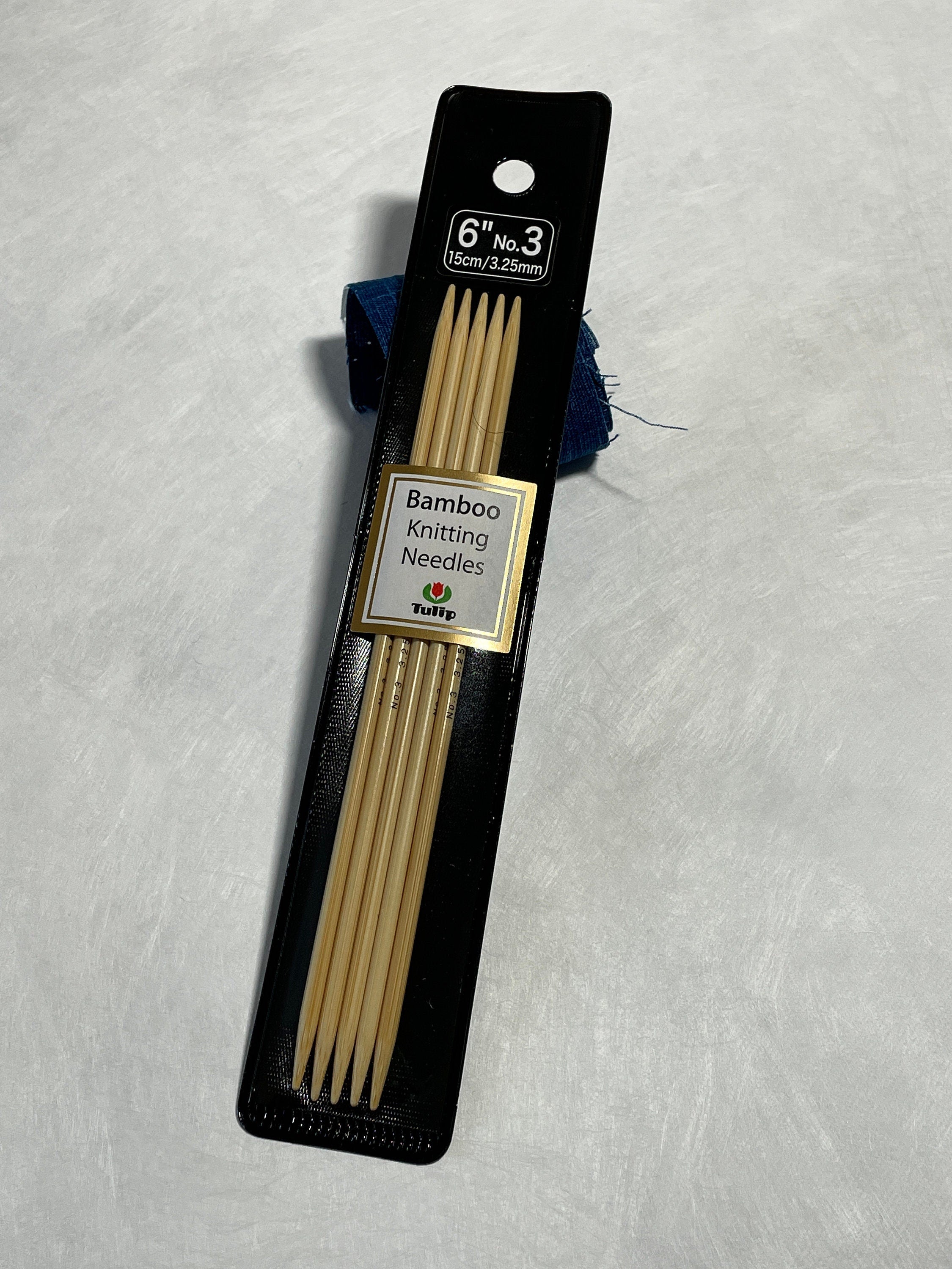 Tulip - 6"/15cm Double Point Knitting Needles Various Sizes - Bamboo