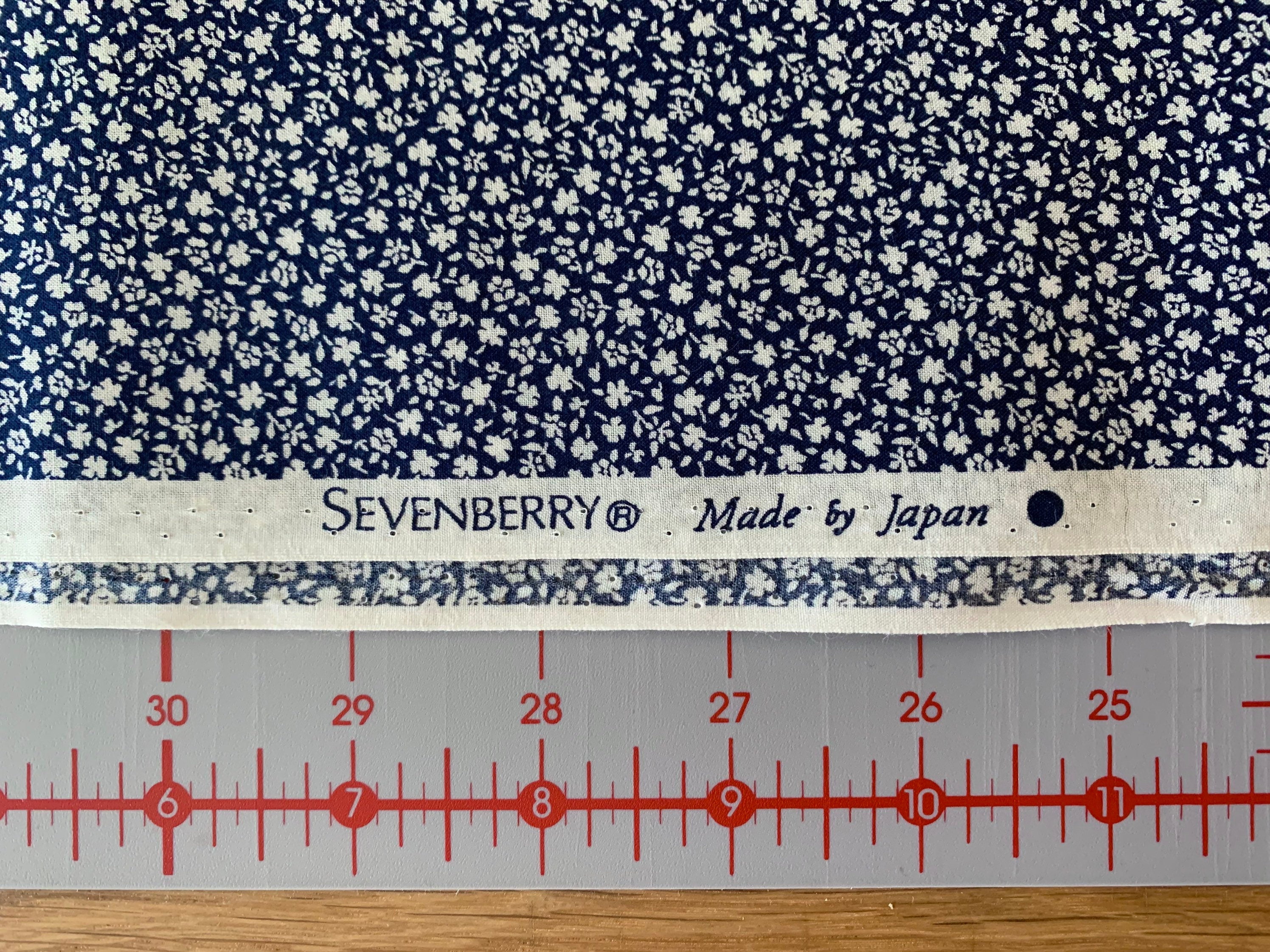 Sevenberry - SALE Tiny Floral Cotton Poplin Fabric - Blue