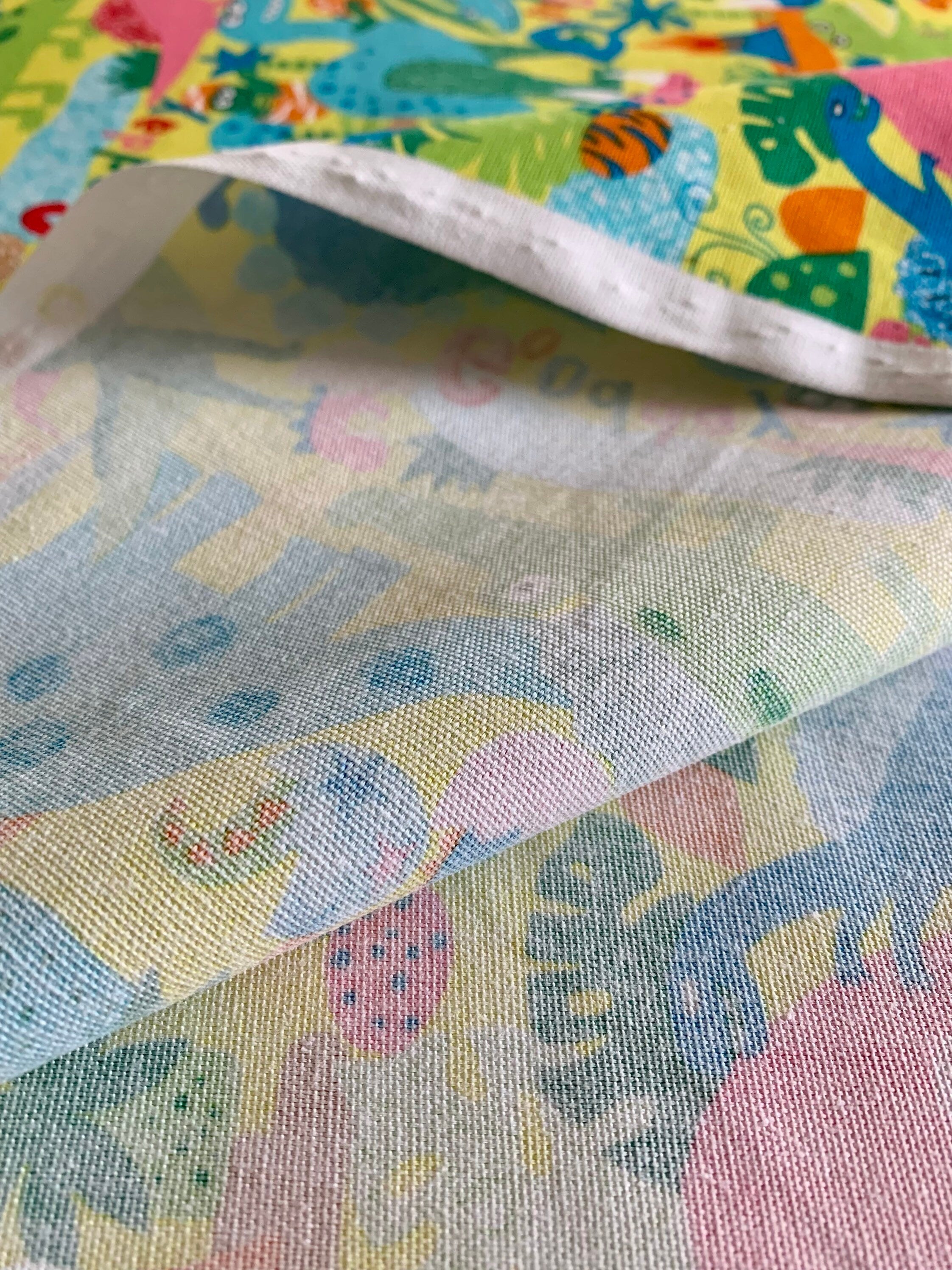Senyo - SALE Happy Cloth Dinosaurs Cotton Oxford - Chartreuse