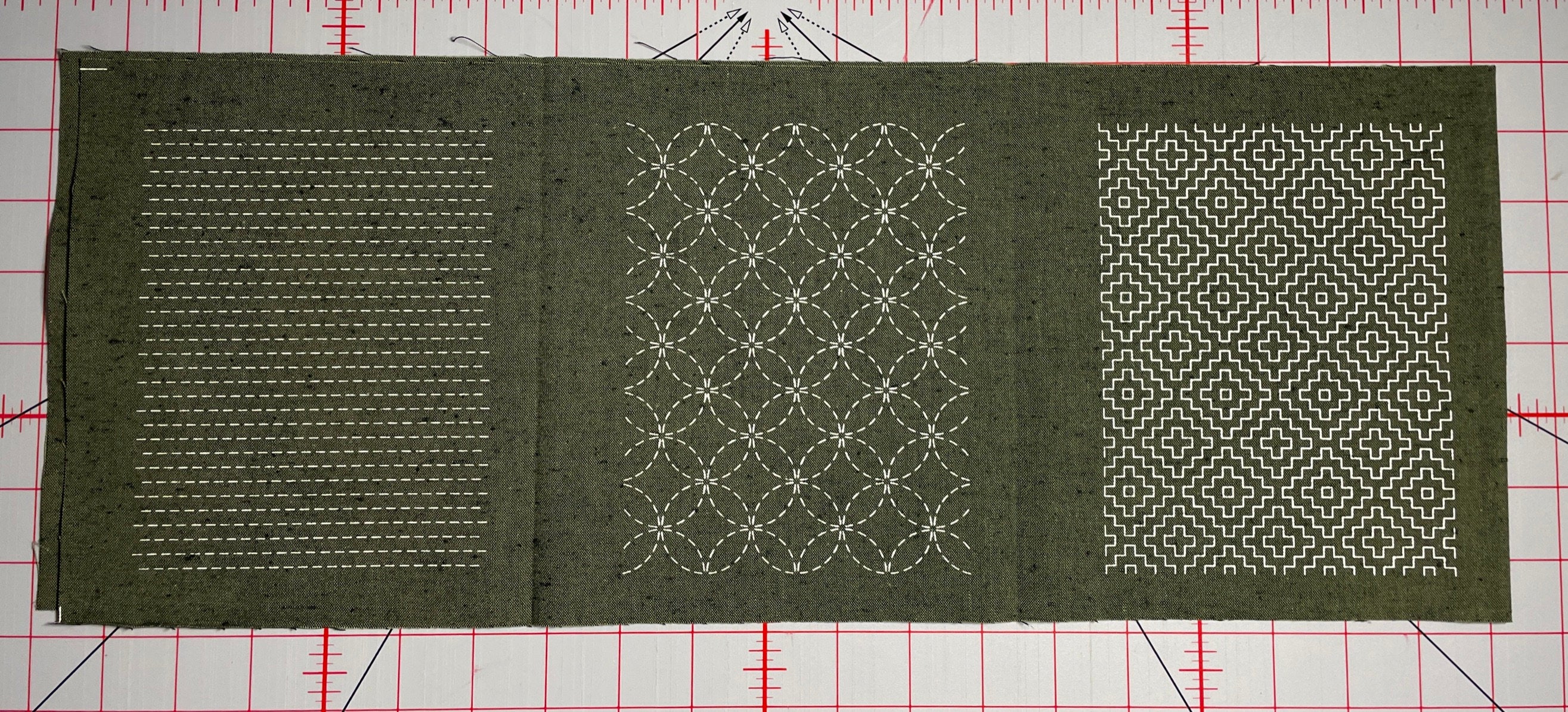Olympus Japanese Sashiko Patch Mending Collection, Green