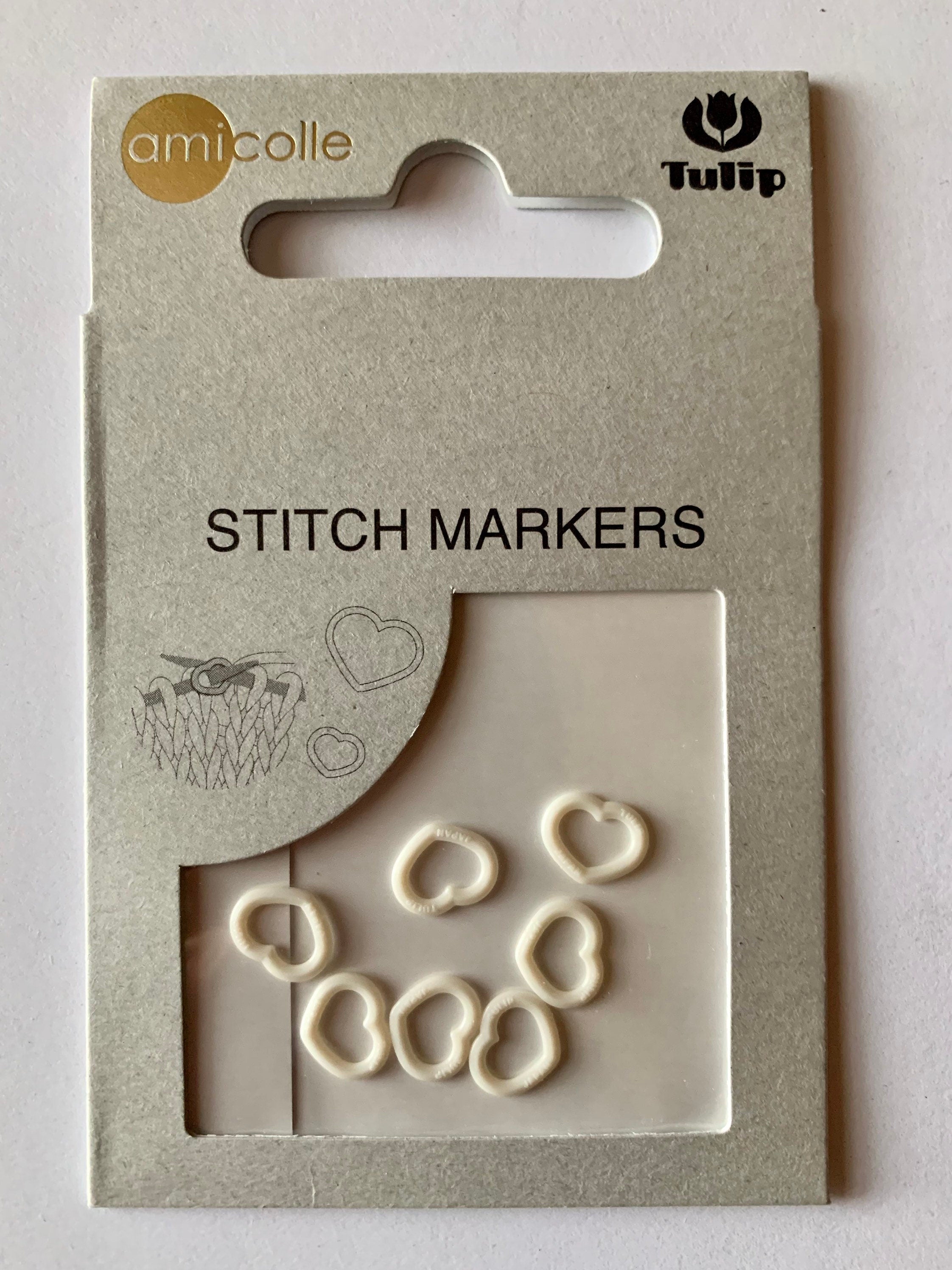 Tulip - Small "Heart" Stitch Markers Amicolle Knitting Accessories