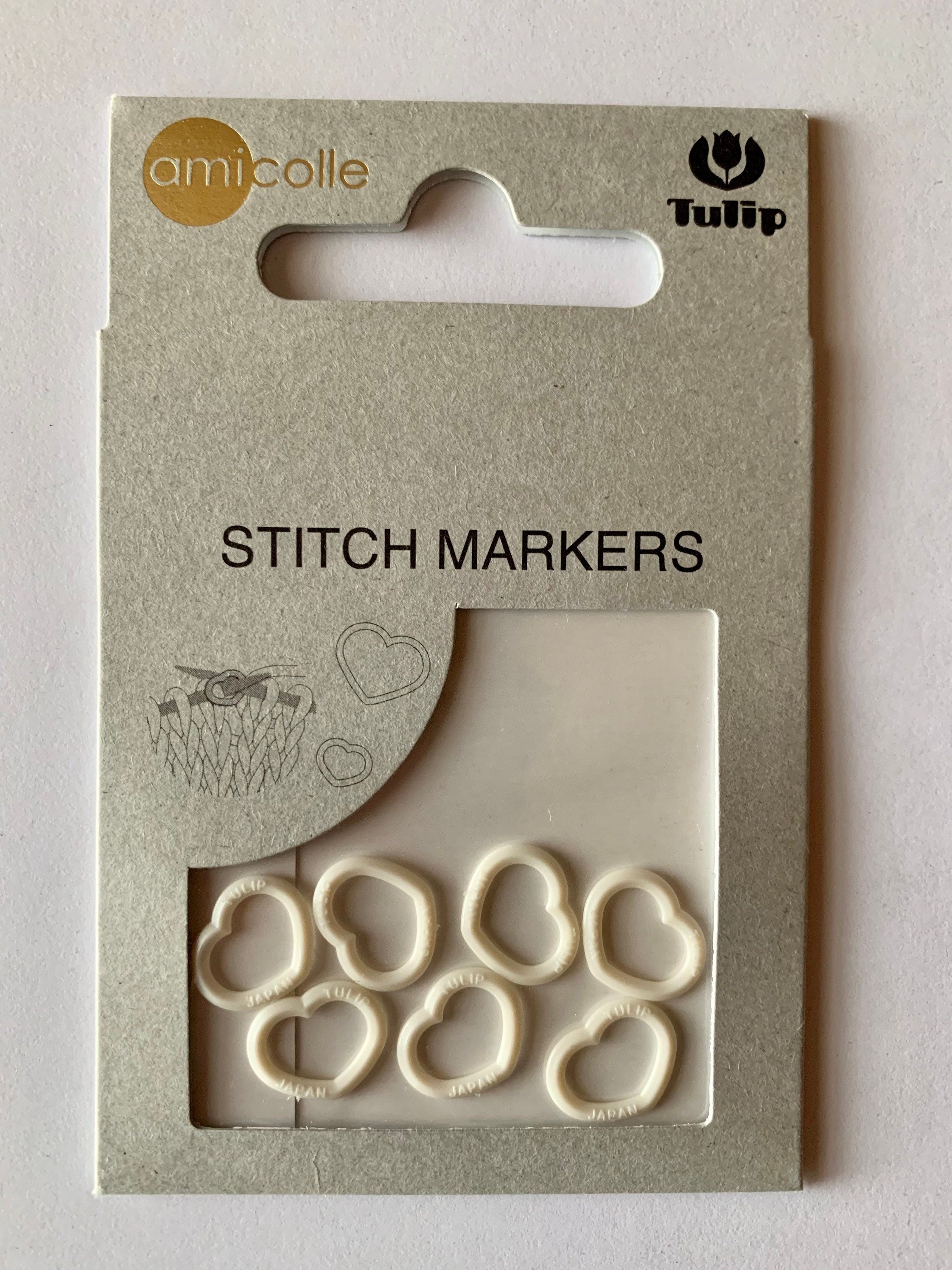Tulip - Medium "Heart" Stitch Markers Amicolle Knitting Accessories