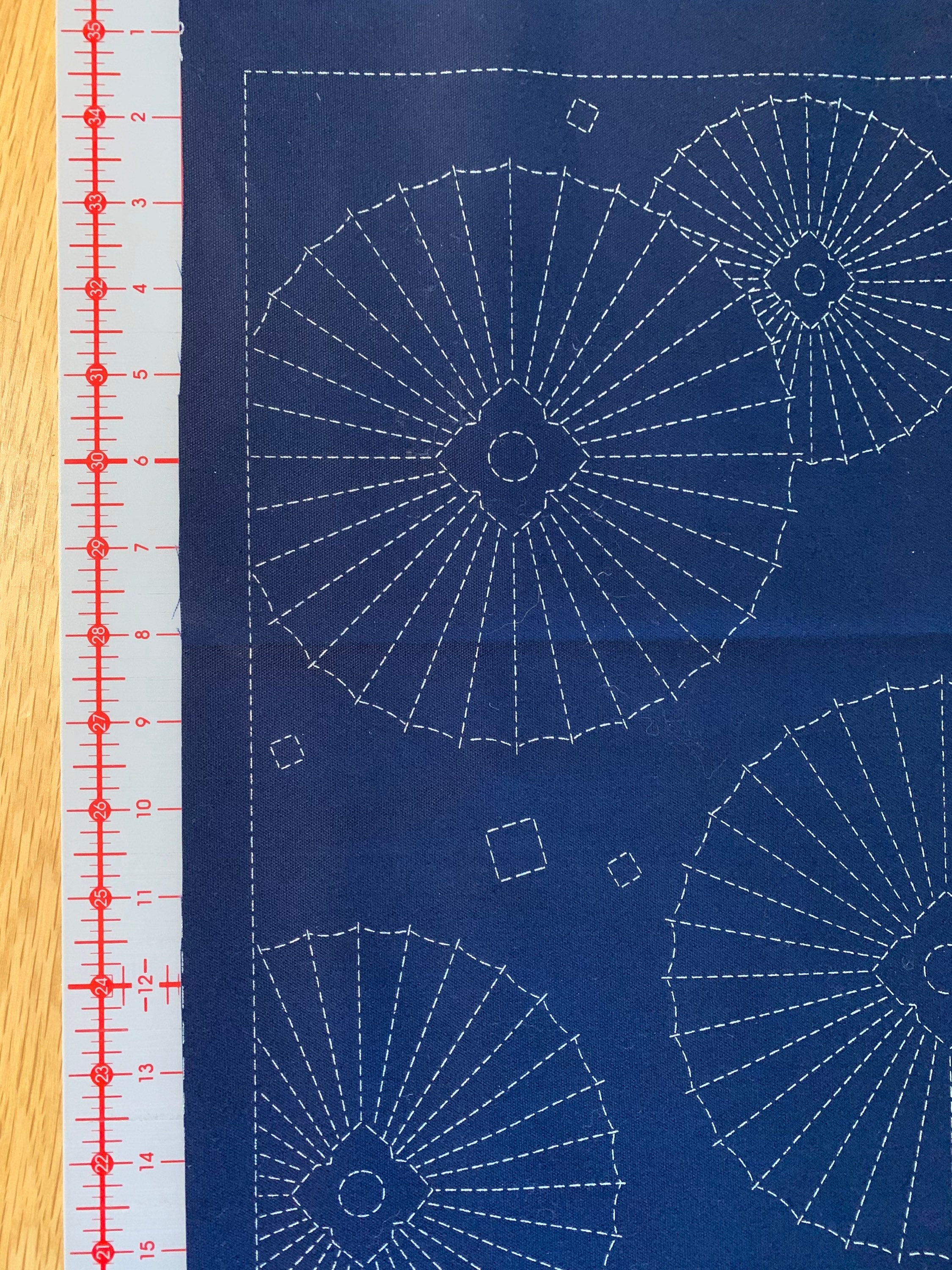 Orimono Imports - Parasol Season Sashiko Washout Fabric Panel